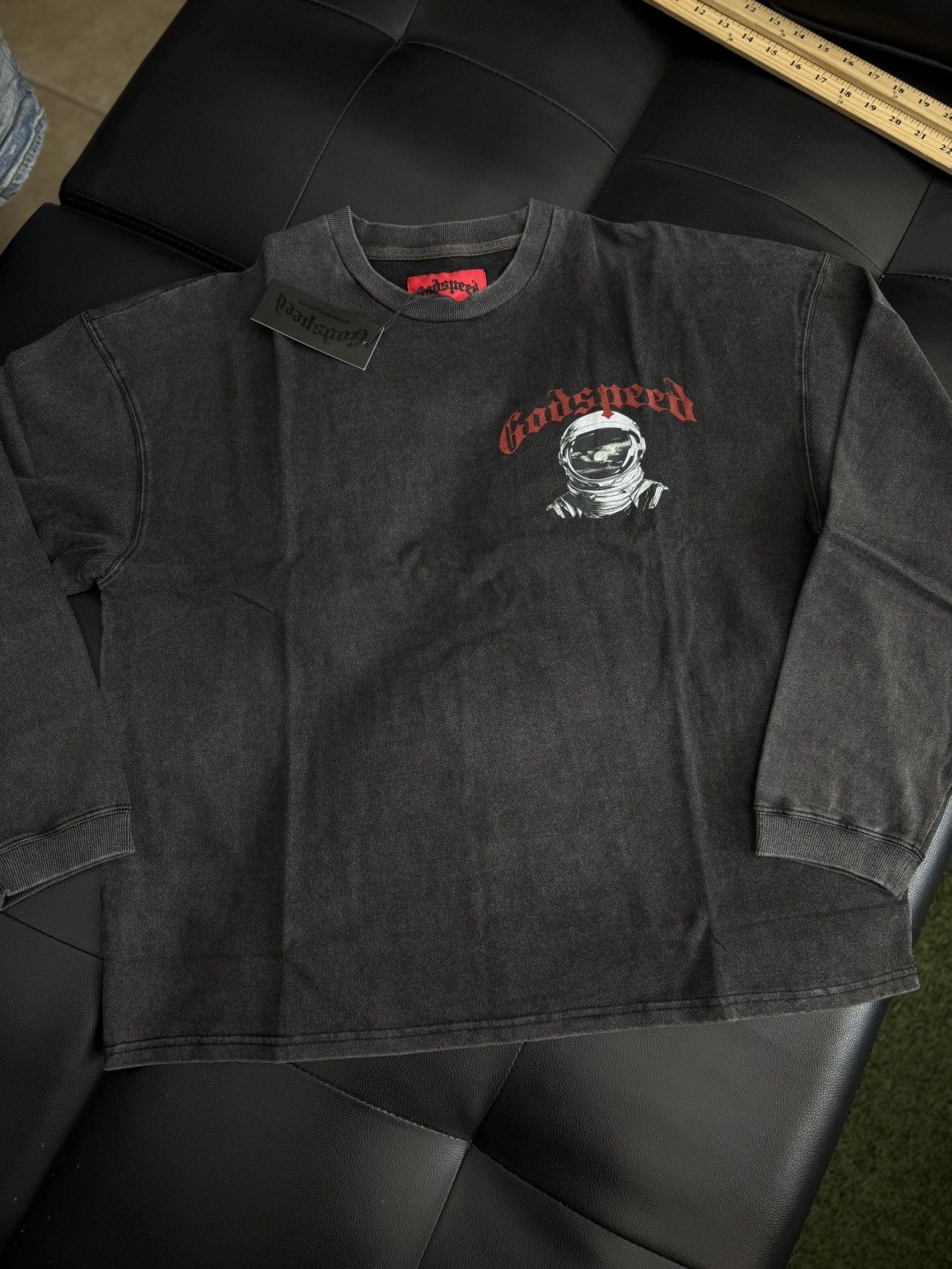 Godspeed Moon Astronaut L S Tee Shirt Size Large New