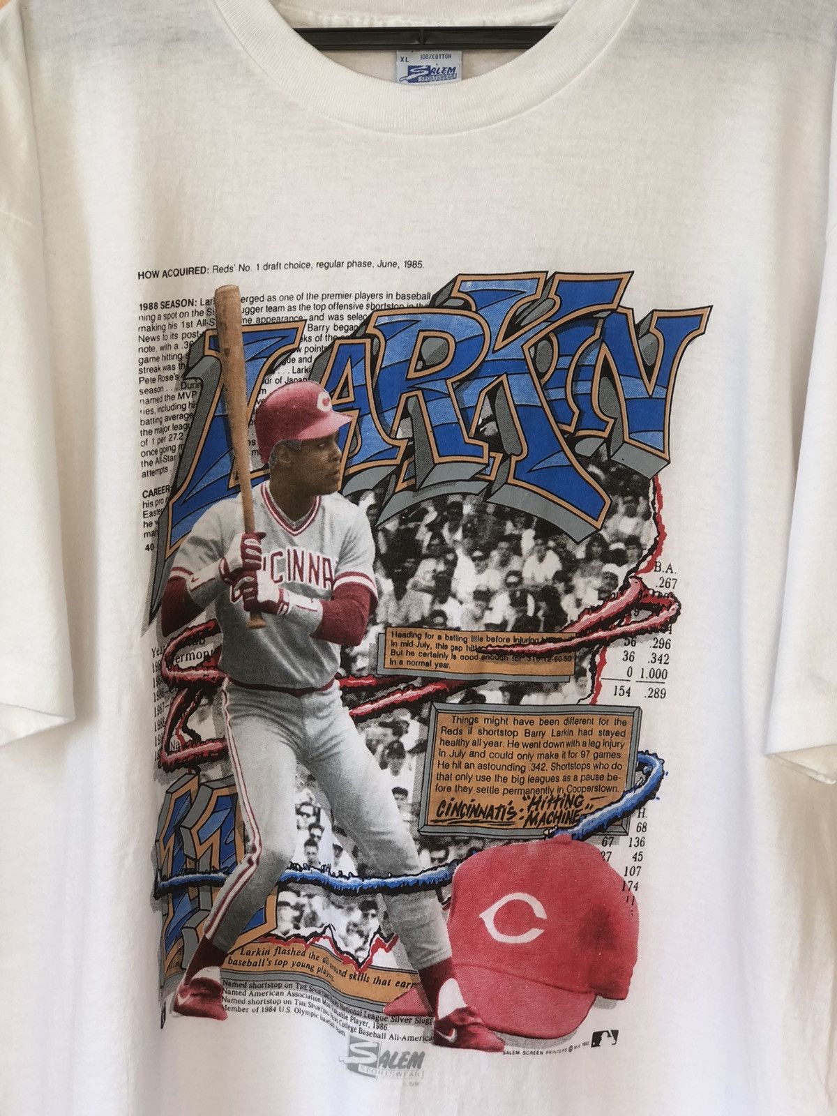 Vintage 90s Larkin Cincinnatis Mlb Tee Hoodie, Sweatshirt | FlexRushtees.com
