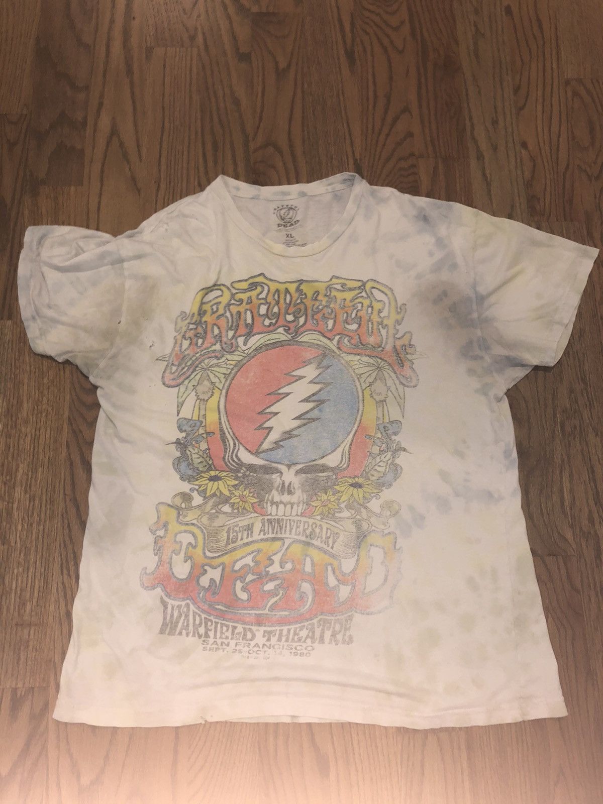Dead Grateful Dead 15th Anniversary Tie Dye Tee Hoodie, Sweatshirt | AU16VibeMintTees.com