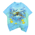 Blue Liquid Blue Sea Turtle Ocean Graphic T Shirt Large Tie Dye