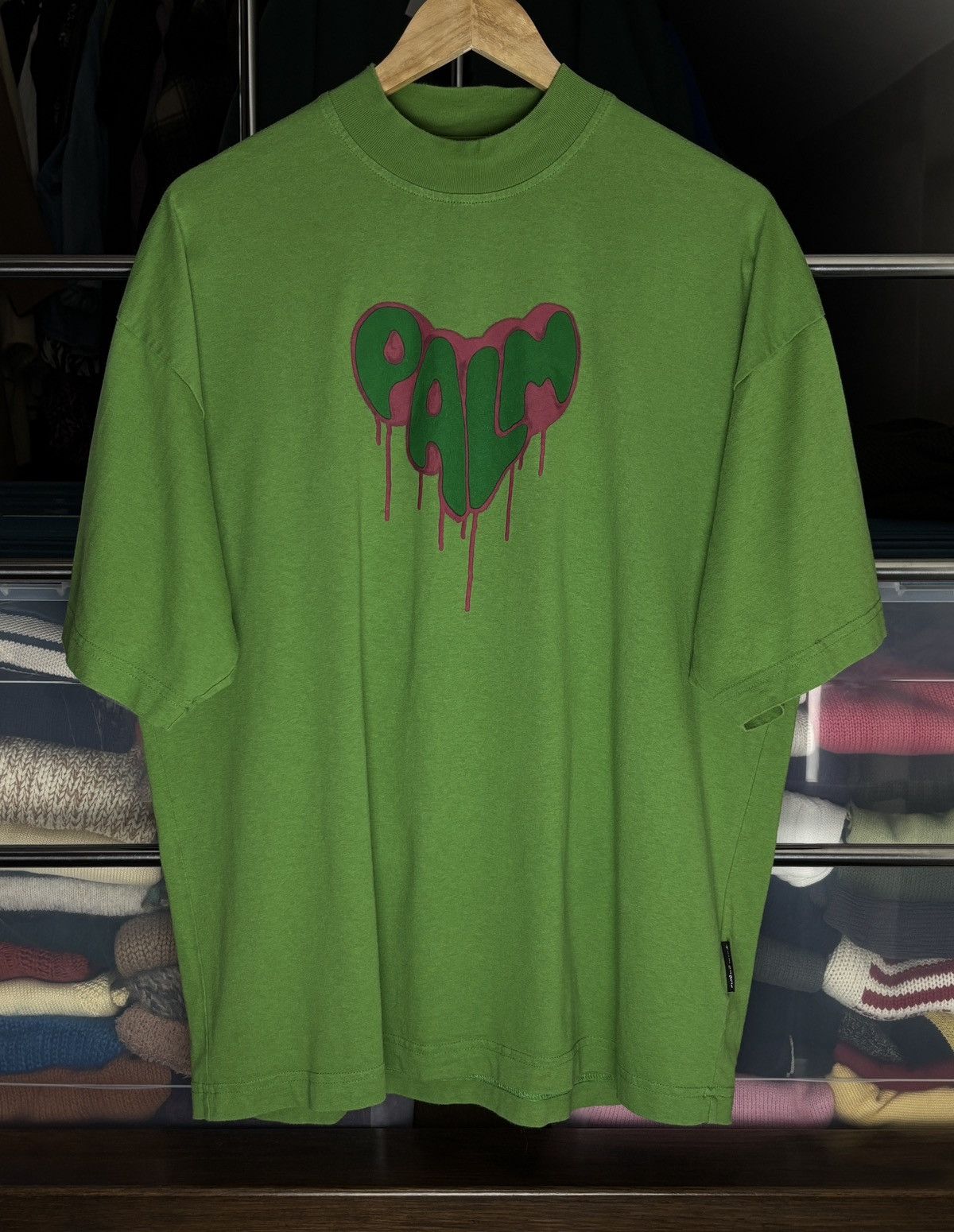 Angels Palm Angels Heart Graffiti Spray Oversized Tee Hoodie, Sweatshirt | FlexRushtees.com