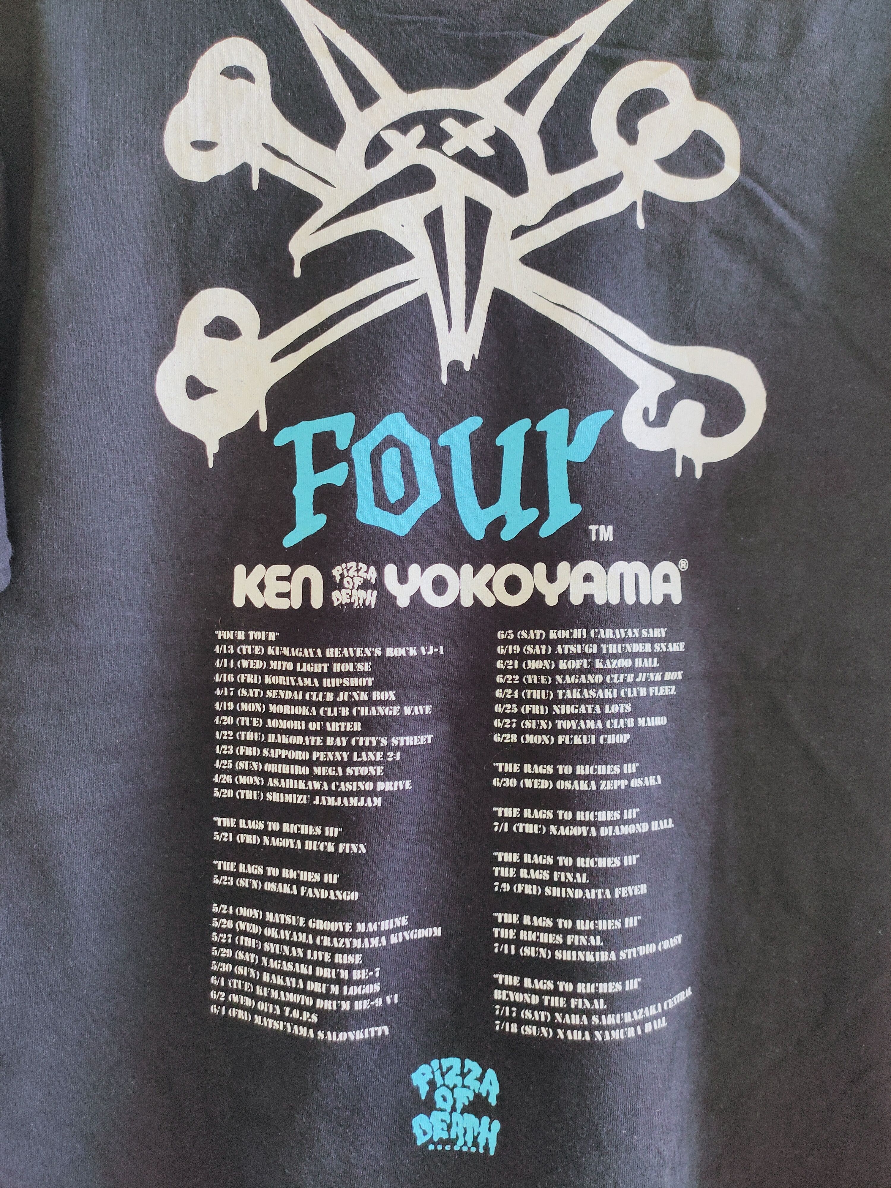 Japanese Brand Ken Yokoyama Band Pizza Of Death Record By Anvil Tee