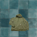 Bauer Eddie Bauer Hoodie Sweatshirt Mens Medium Green Workwear Rugged Drawstring Hooded Pocket