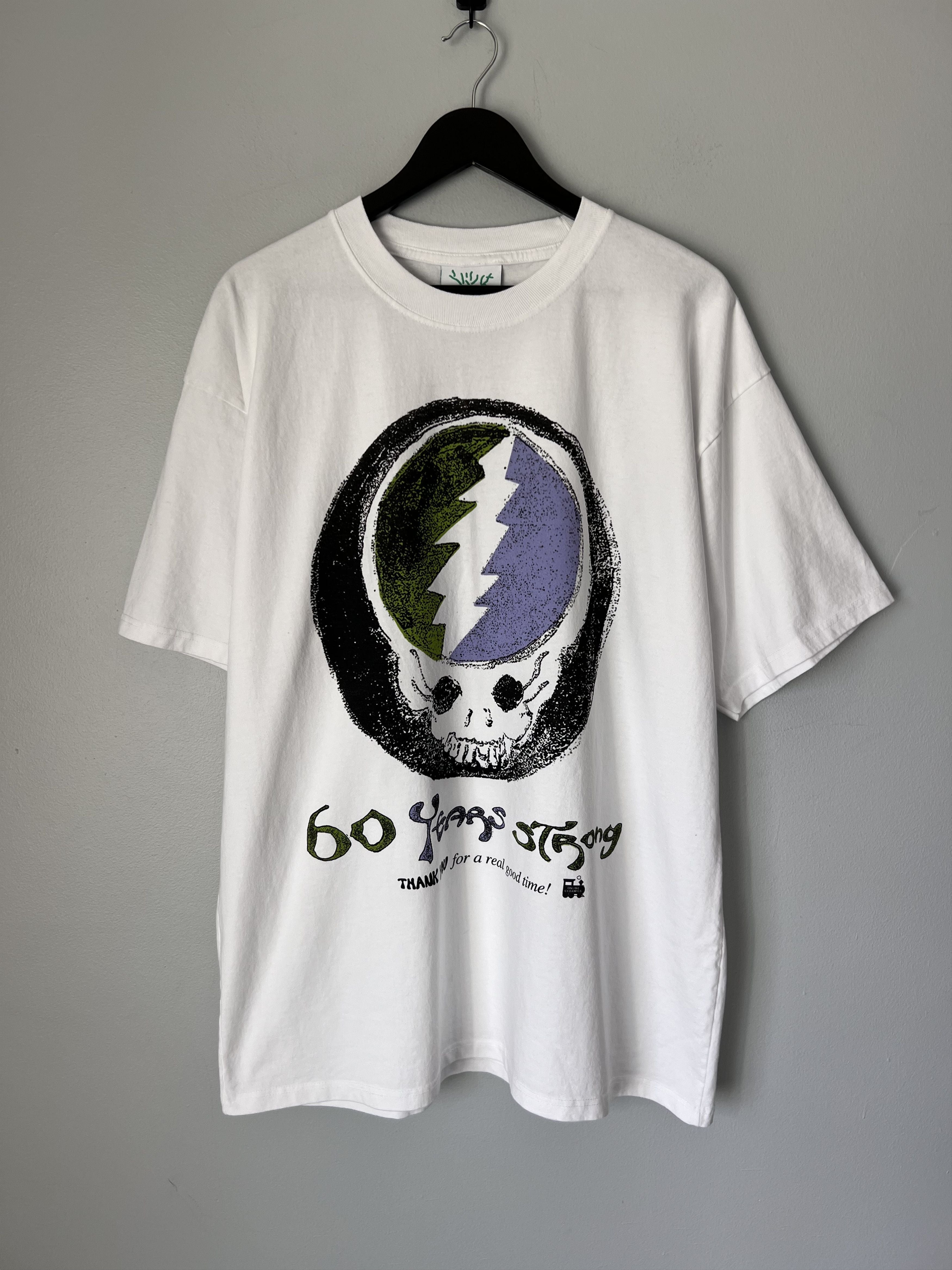 Ceramics Online Ceramics Grateful Dead 60 Years Strong Tee In White Hoodie, Sweatshirt | FlexRushtees.com