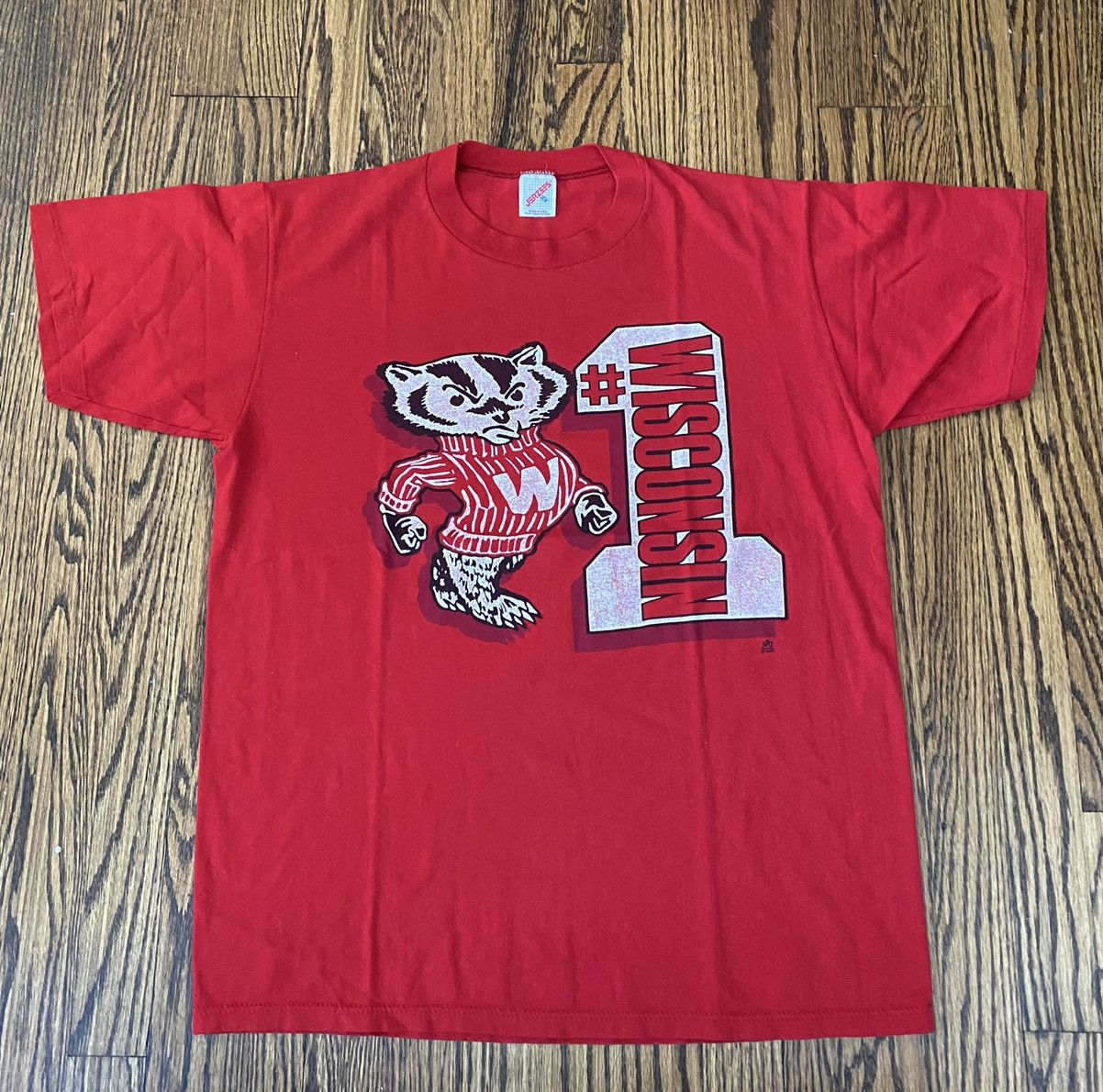 Ncaa X Vintage Vintage Wisconsin Badgers Jerzees T Shirt