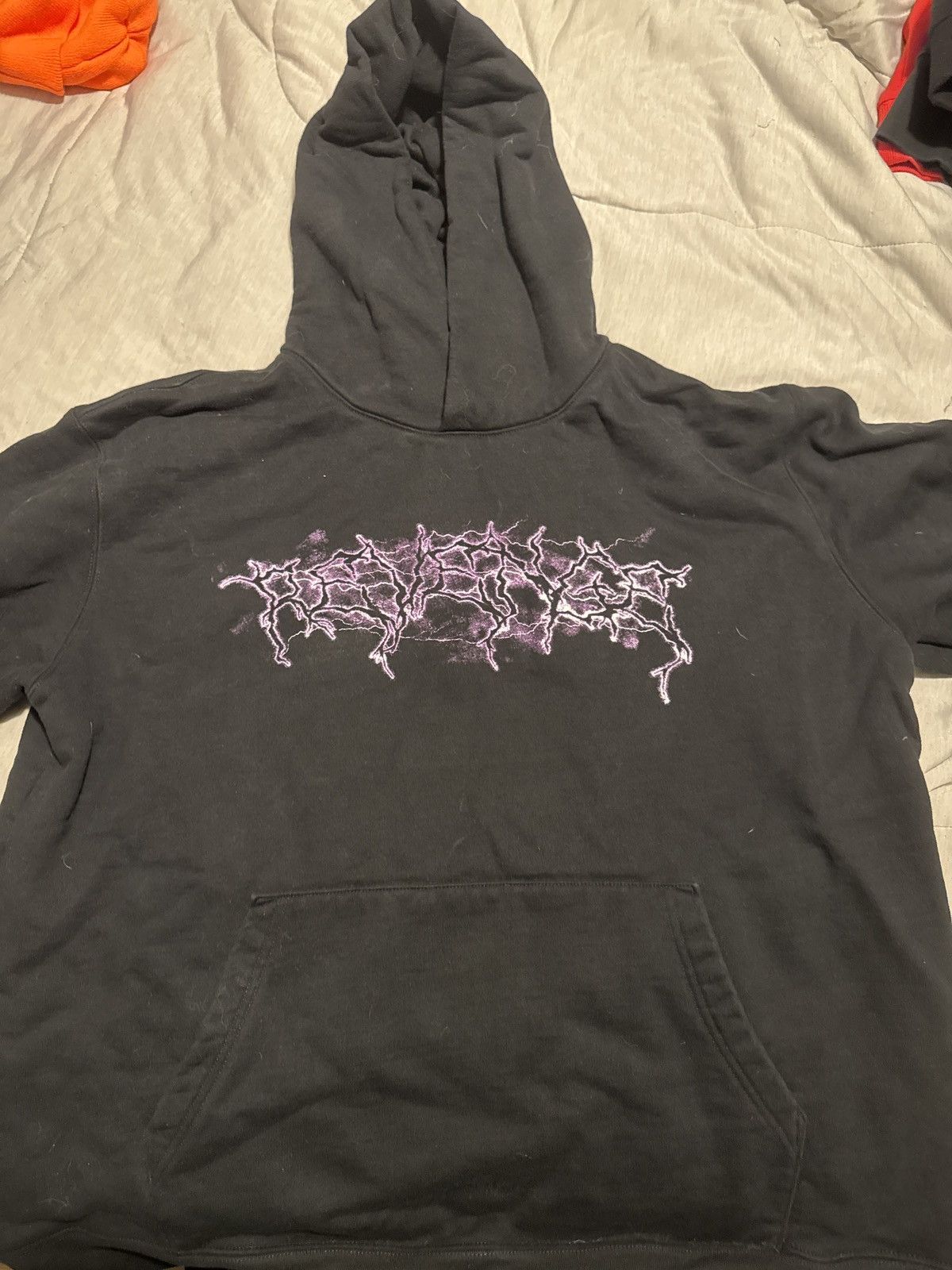 Revenge Mens Hoodie Xl Purple Lightning Logo