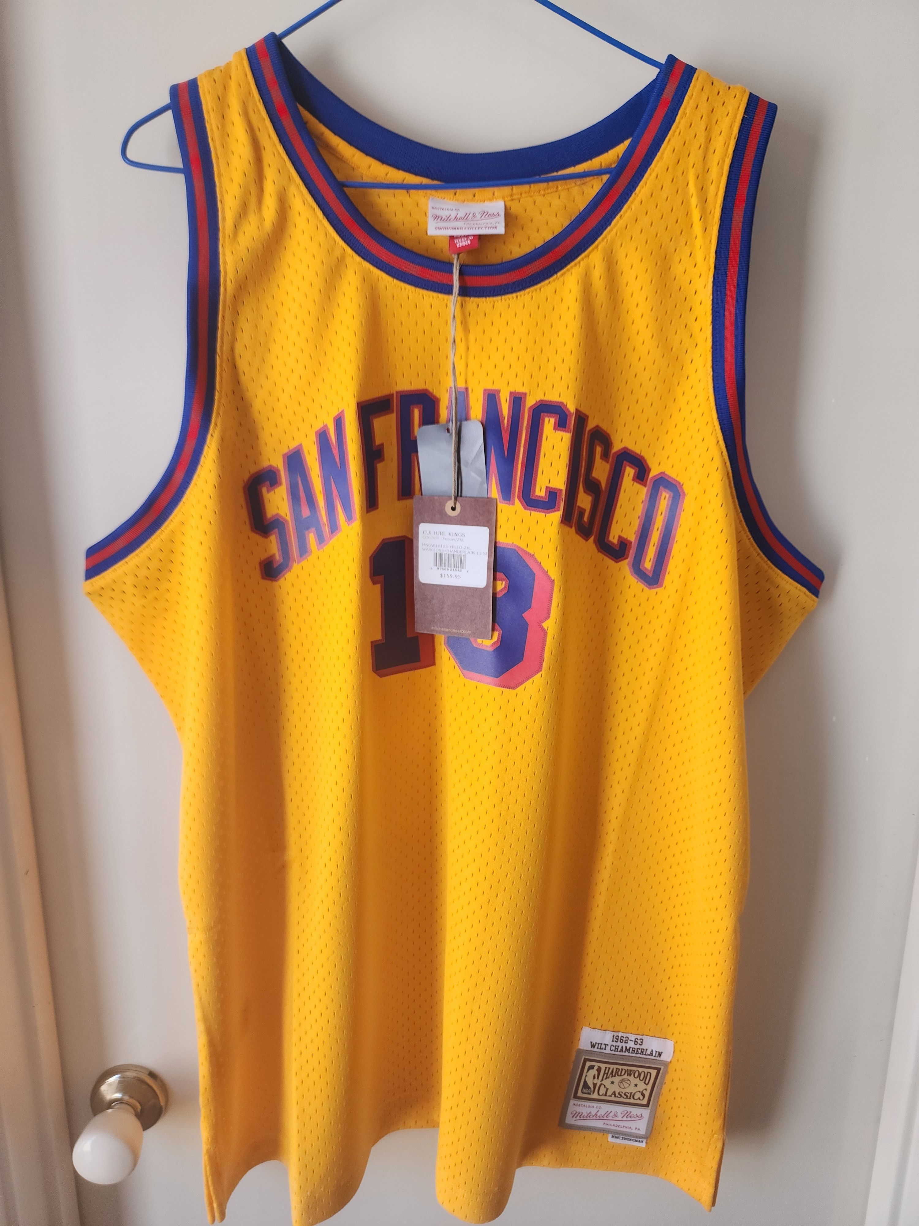 Mitchell Ness Wilt Chamberlain Warriors 62 63 M N Nba Jersey