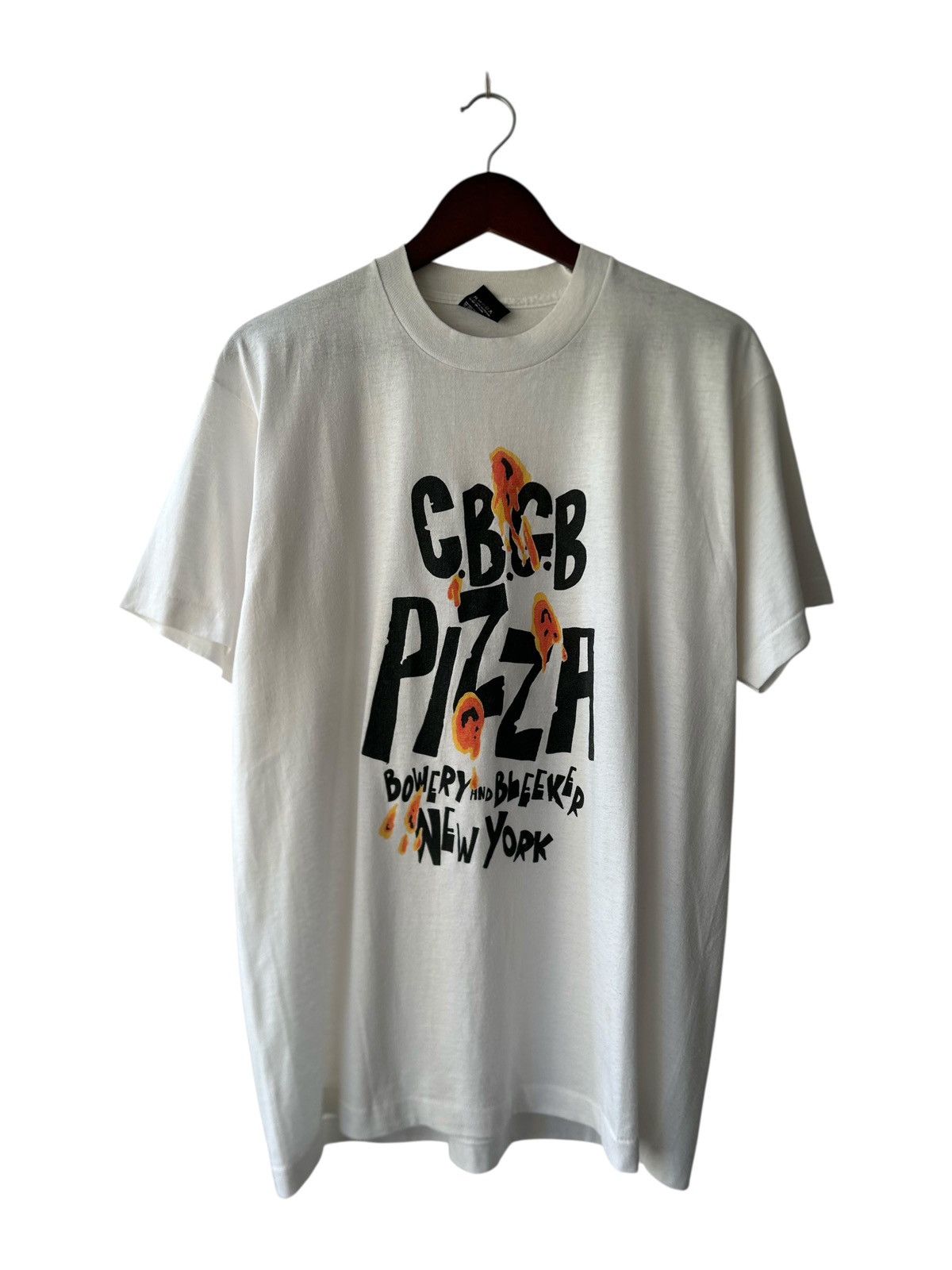 Band Tees Vintage 1990s Cbgb Pizza Cafe New York Underground Tee Hoodie, Sweatshirt | FlexRushtees.com