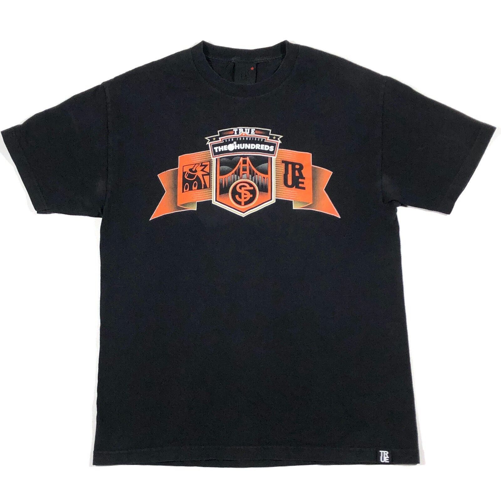 Vintage The Hundreds True Sf Giants Bridge T Shirt Black Size Large Hoodie, Sweatshirt | FlexRushtees.com
