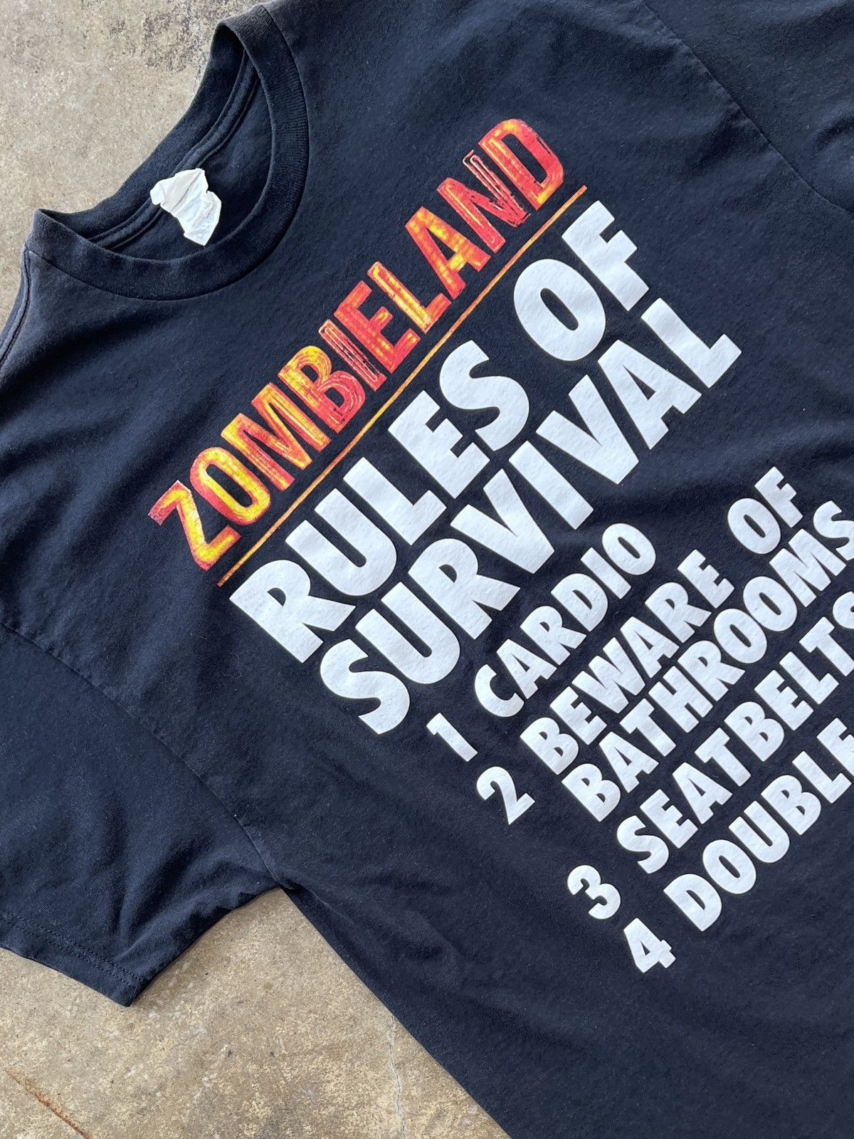 Vintage Y2k 2009 Zombieland Rules Movie Promo Tee Xl Hoodie, Sweatshirt | FlexRushtees.com