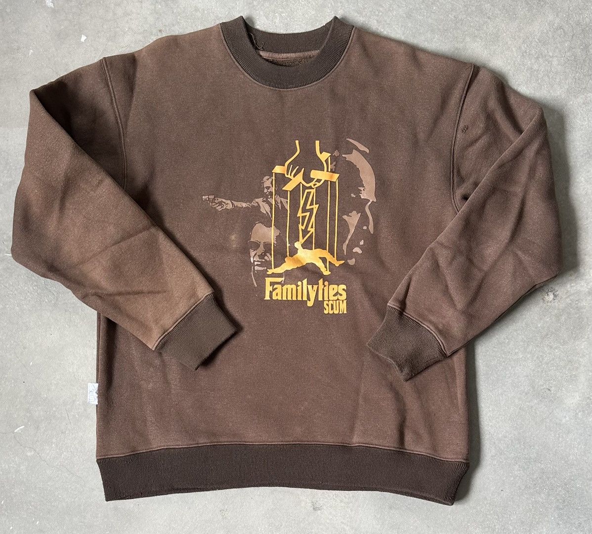 Japanese Brand Vintags Familyties Scum Godfather Sweatshirt Well Faded