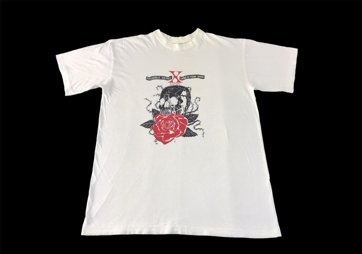 Vintage 90s X Japan Psychedelic Violence Crime Of Visual Shock Roses