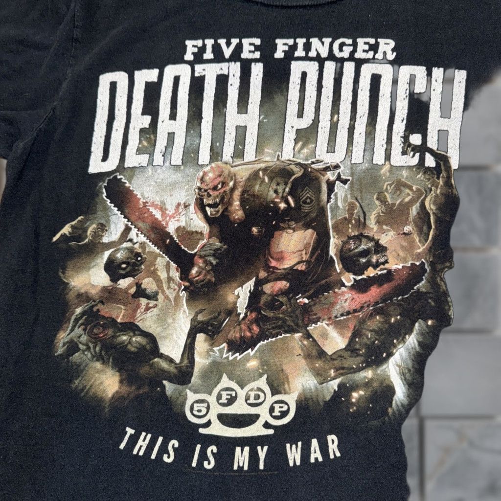 Vintage Five Finger Death Punch T Shirt Men L Black 21x25 Shirt Band Concert Merch Mens Hoodie, Sweatshirt | FlexRushtees.com
