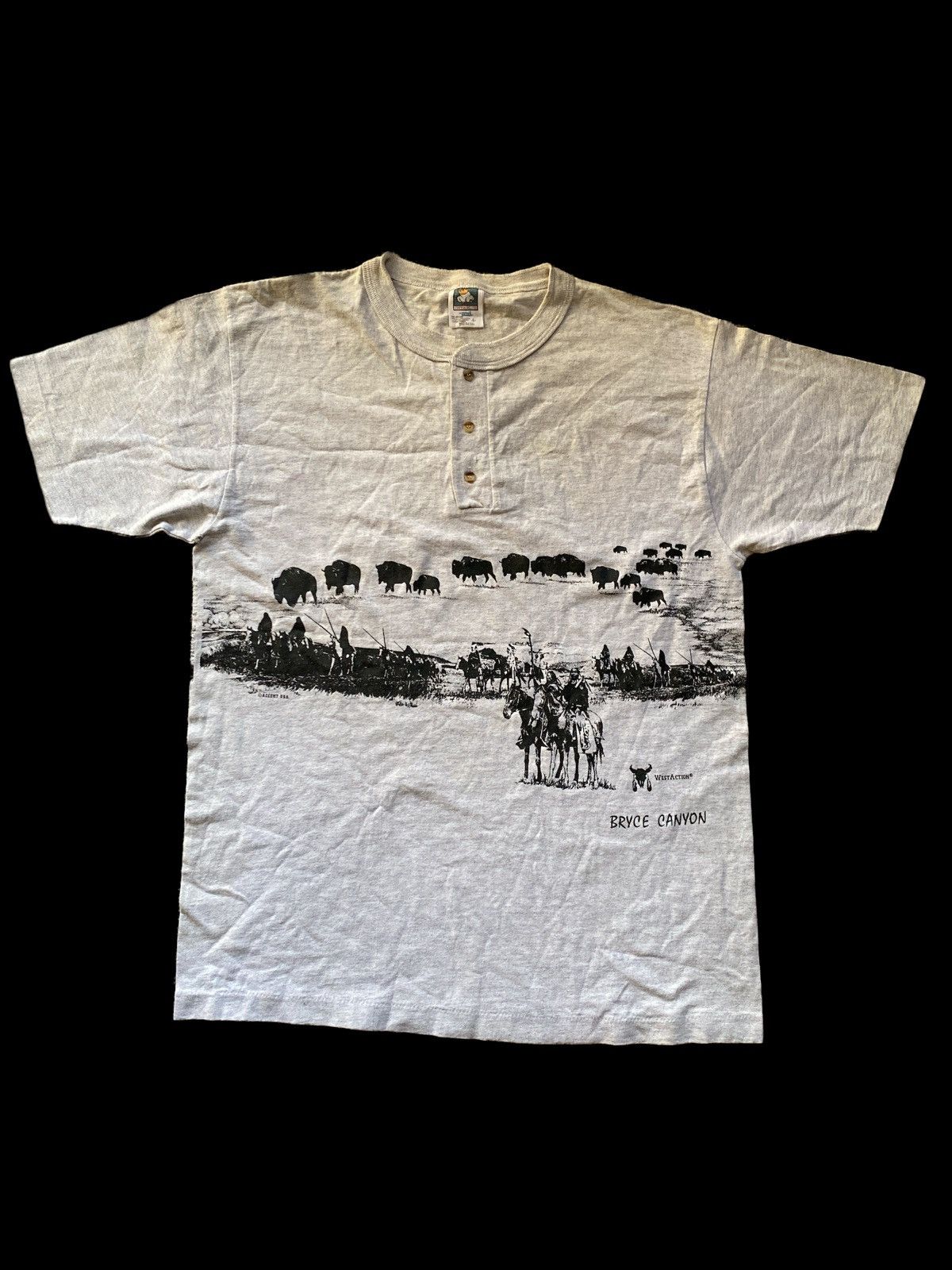 Vintage Vtg Bryce Canyon Tshirt Accent Usa Red Indian Westaction