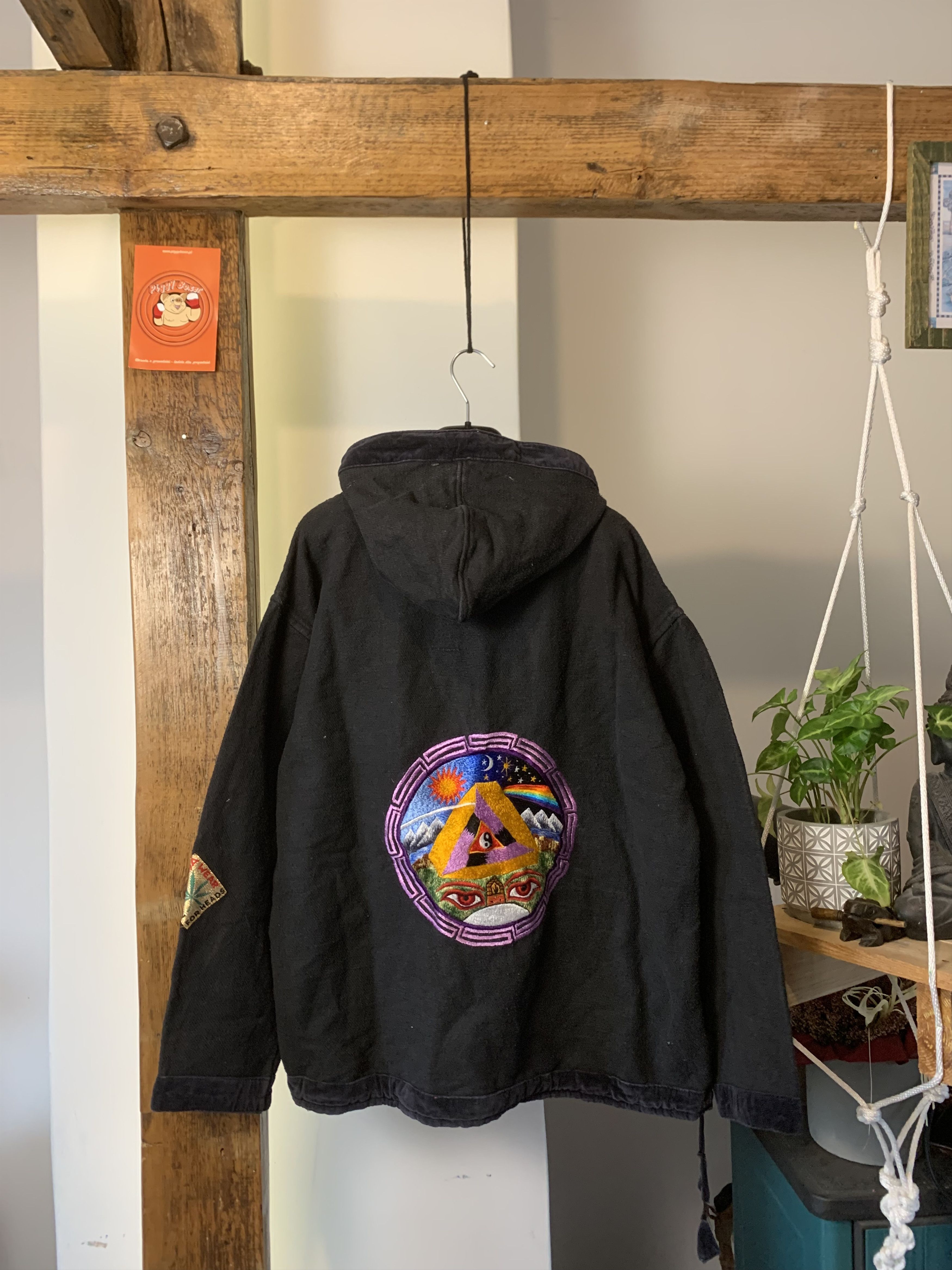 Vintage Ganja Wear Made In Nepal Psychodelic Hoodie