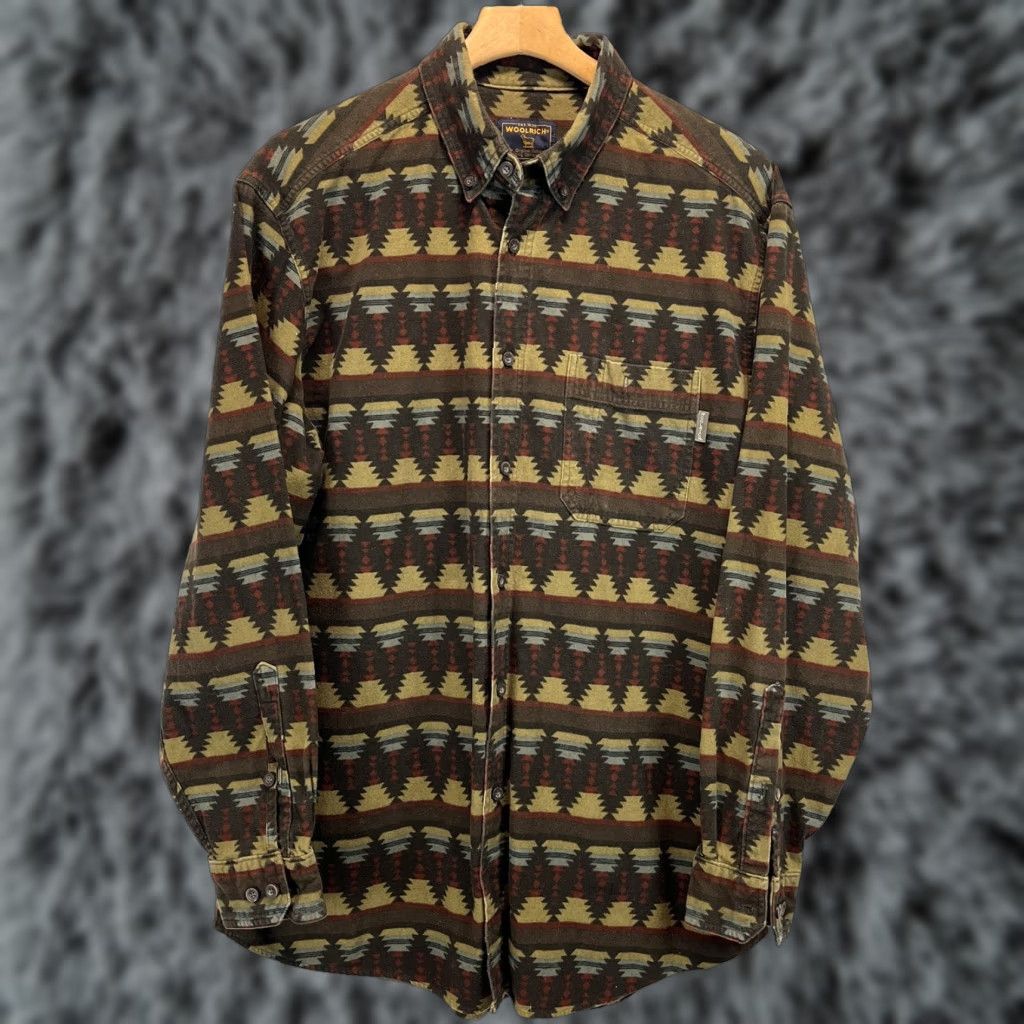 Large Mens Aztec Southwest Blanket Flannel