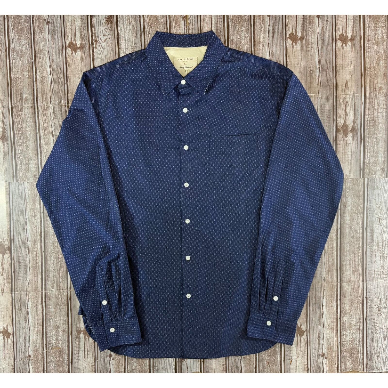 Bone Rag Bone Beach Shirt Size Xl Color Indigo Nwt Made In Usa