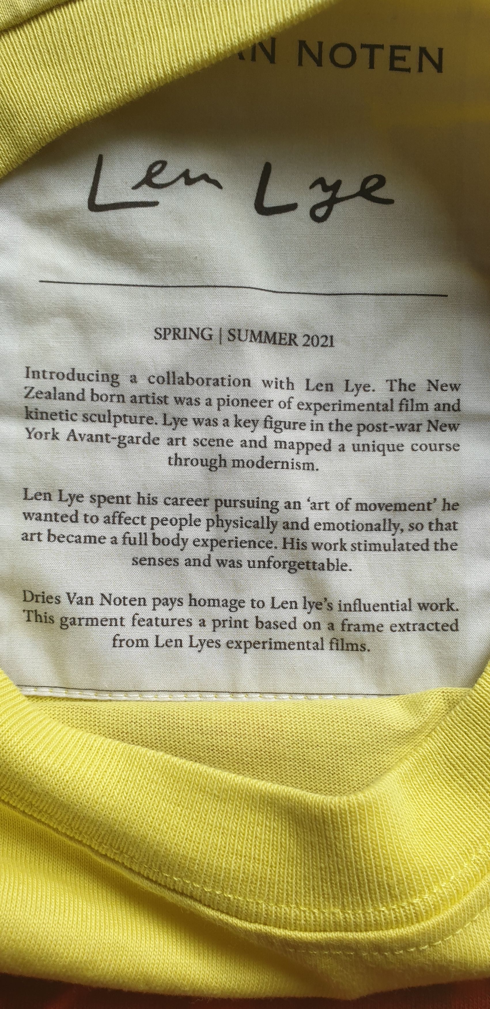 Van Noten Dries Van Noten Len Lye Spring Summer 2021 Tee Hoodie, Sweatshirt | FlexRushtees.com