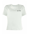 White Off White Logo Print Tee Light Green Hoodie, Sweatshirt | FlexRushtees.com