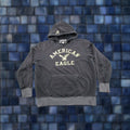 American Eagle Outfitters Vintage American Eagle Outfitters Hoodie Pullover Mens Size L Black Grunge T-Shirts, Sweatshirt