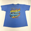 Vintage Vtg Car Tee Anvil Shirt Blue Hot Rod Classic Custom Graphic