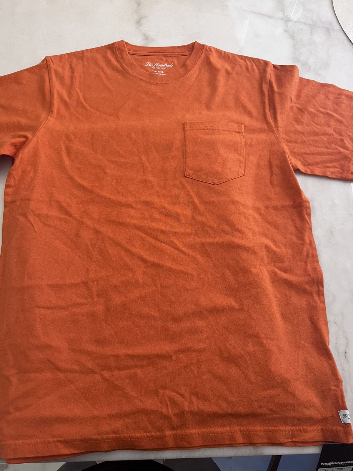 Hundreds The Hundreds Mens Orange Perfect Pocket T Shirt Size Medium Hoodie, Sweatshirt | FlexRushtees.com