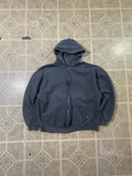 Russell Athletic Vintage Y2k Faded Russell Athletic Zip Up Hoodie Gray