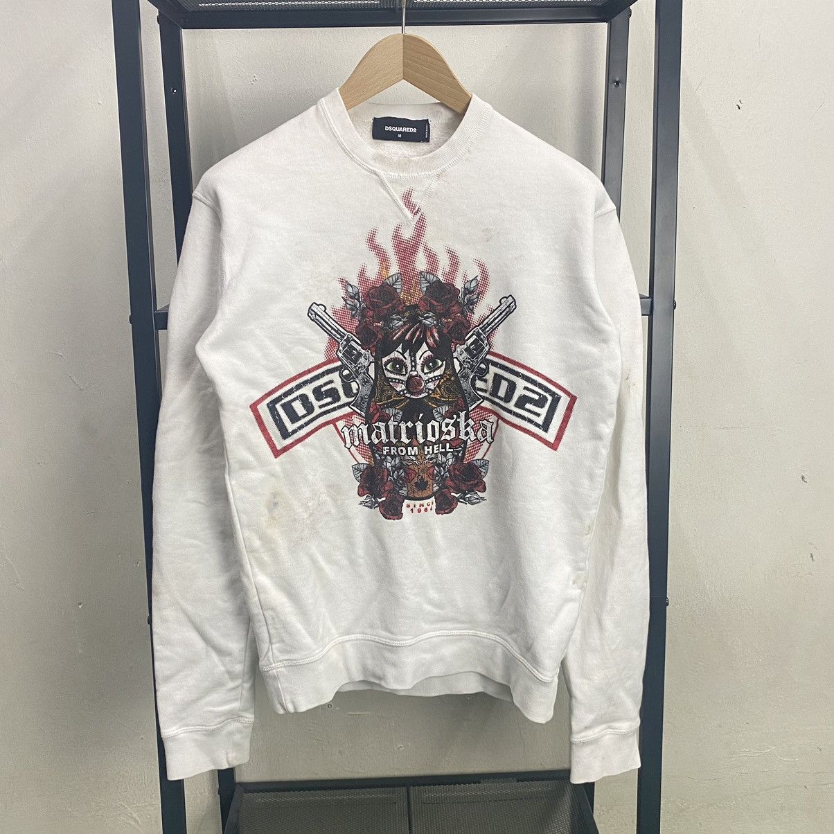 Dsquared2 Sweatshirt Matrioska From Hell Medium White