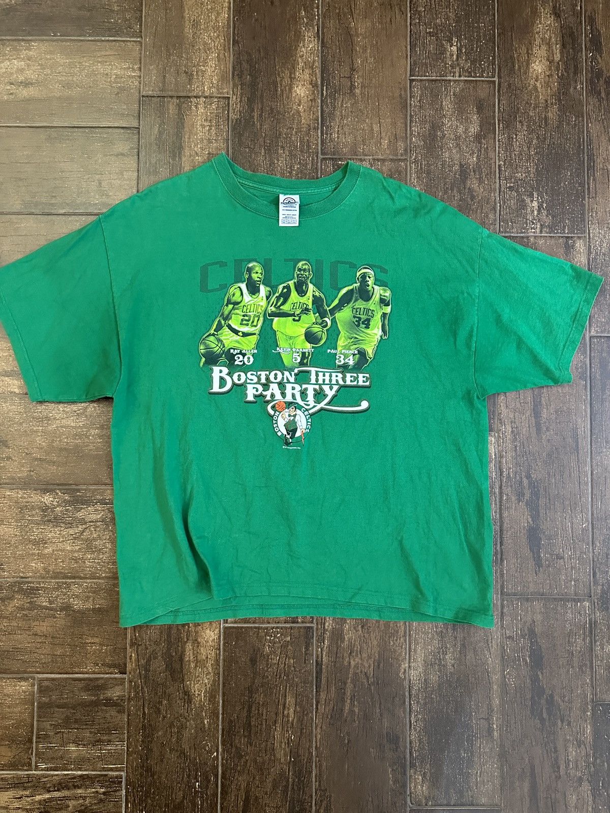 Vintage Vtg Boston Celtics Three Party Tee Allen Garnett Pierce Hoodie, Sweatshirt | FlexRushtees.com