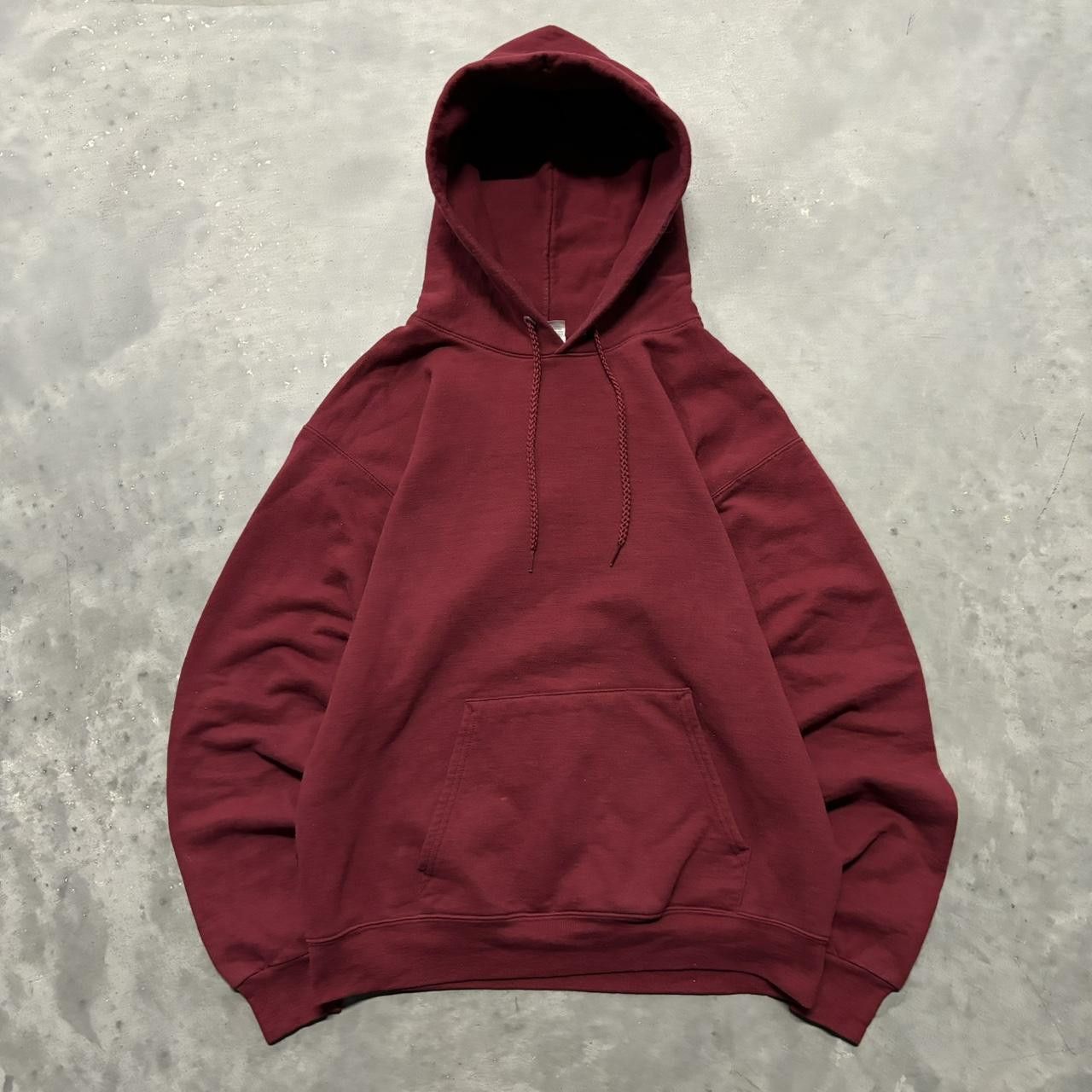 Crazy Vintage Y2k 2000s Red Blank Russell Style Essential Pullover Hoodie