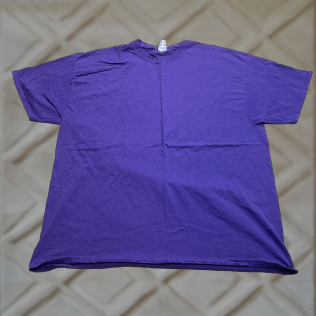 Company Port Company Core Cotton Shirt Adult 2xl Purple Short Sleeve T Shirt Men Regular Solid Hoodie, Sweatshirt