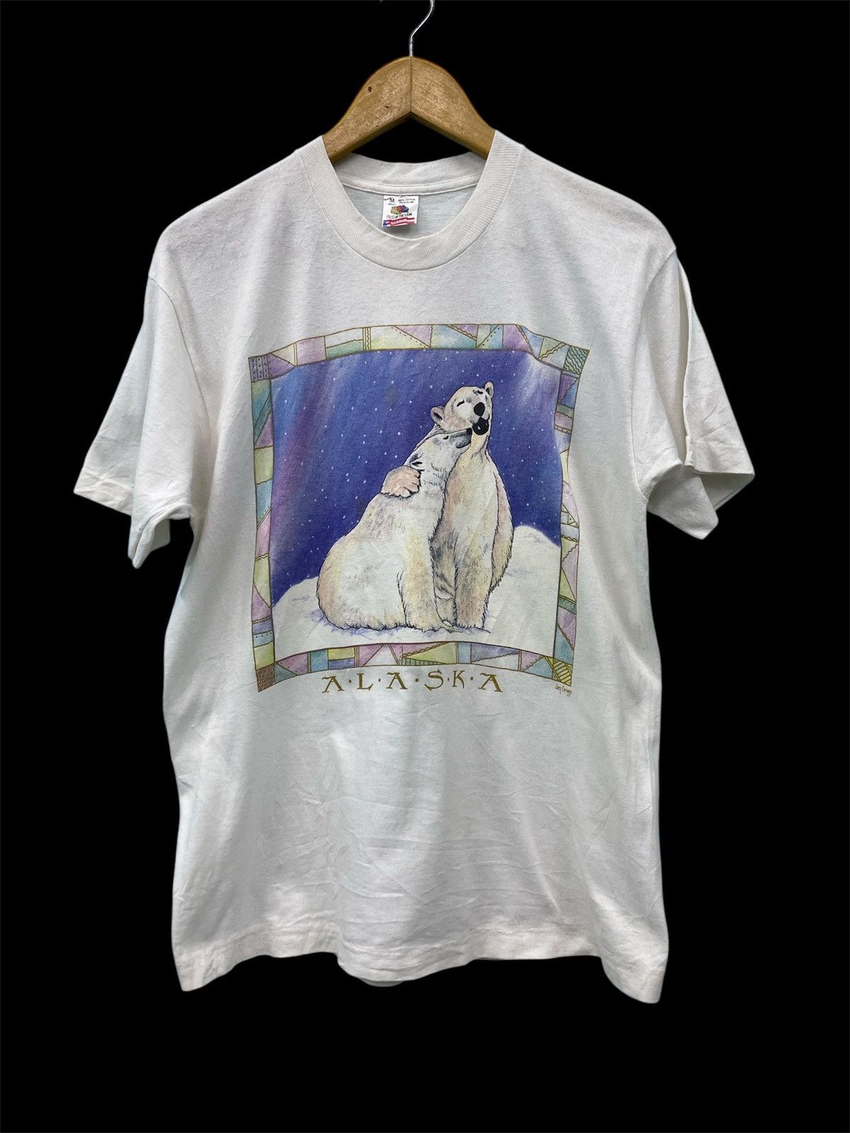 Vintage 90s Fruit Of The Loom Alaska Tee