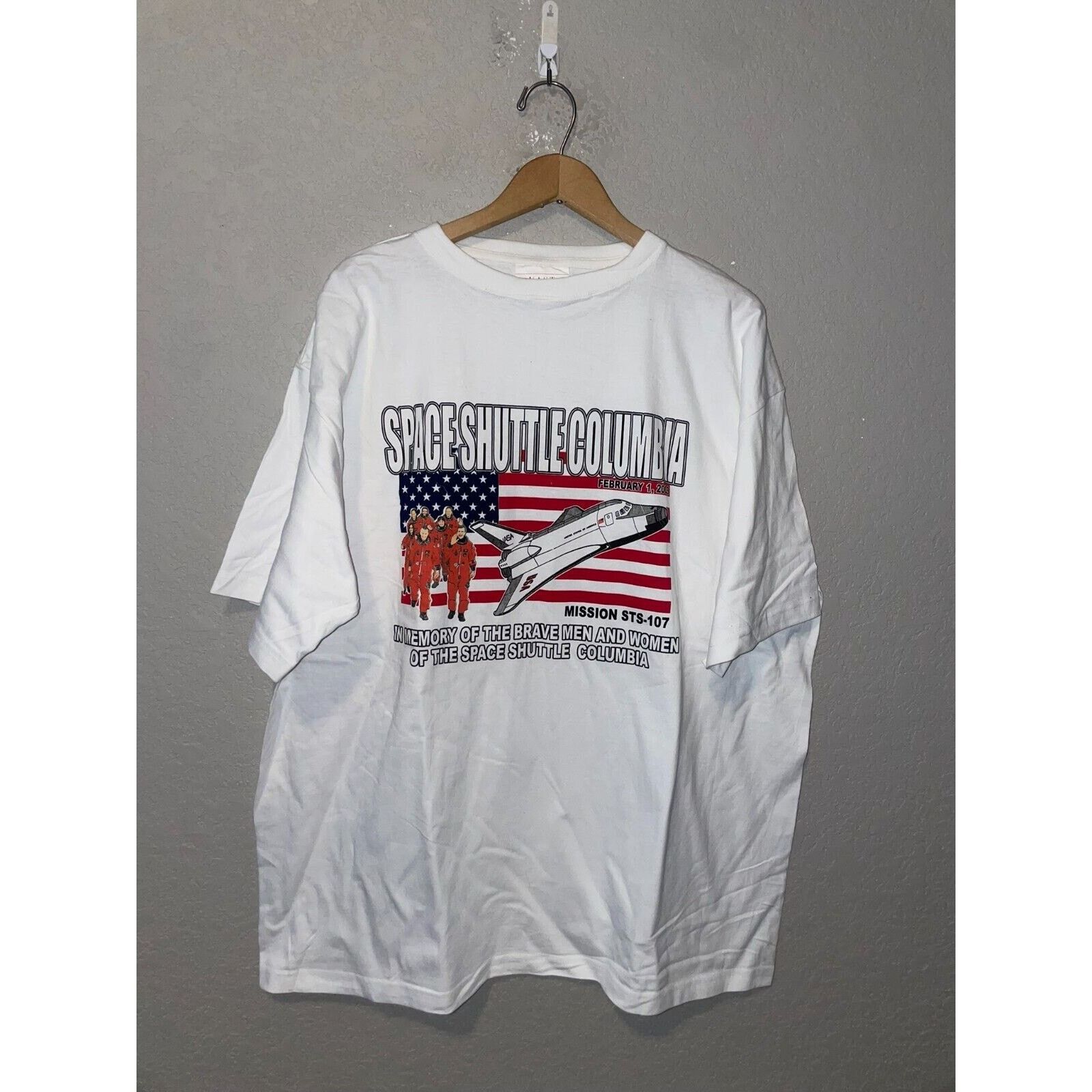 Vintage Nasa Shirt Space Shuttle Columbia Tee Xl Big Tall