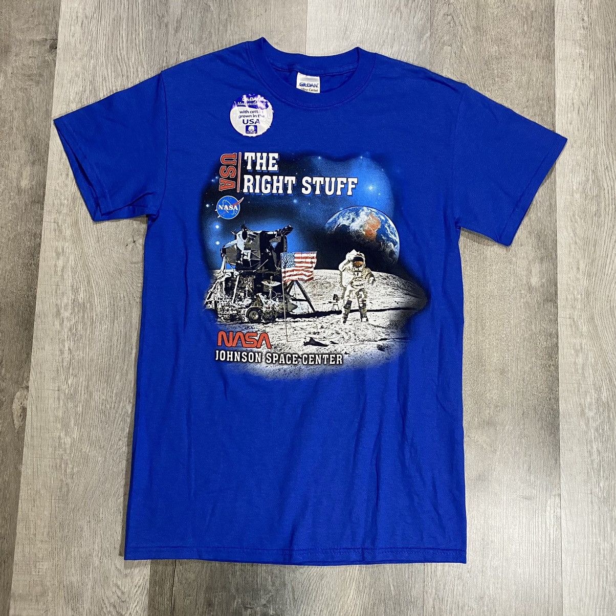 Vintage Nasa Johnson Space Center Y2k Moon Tee