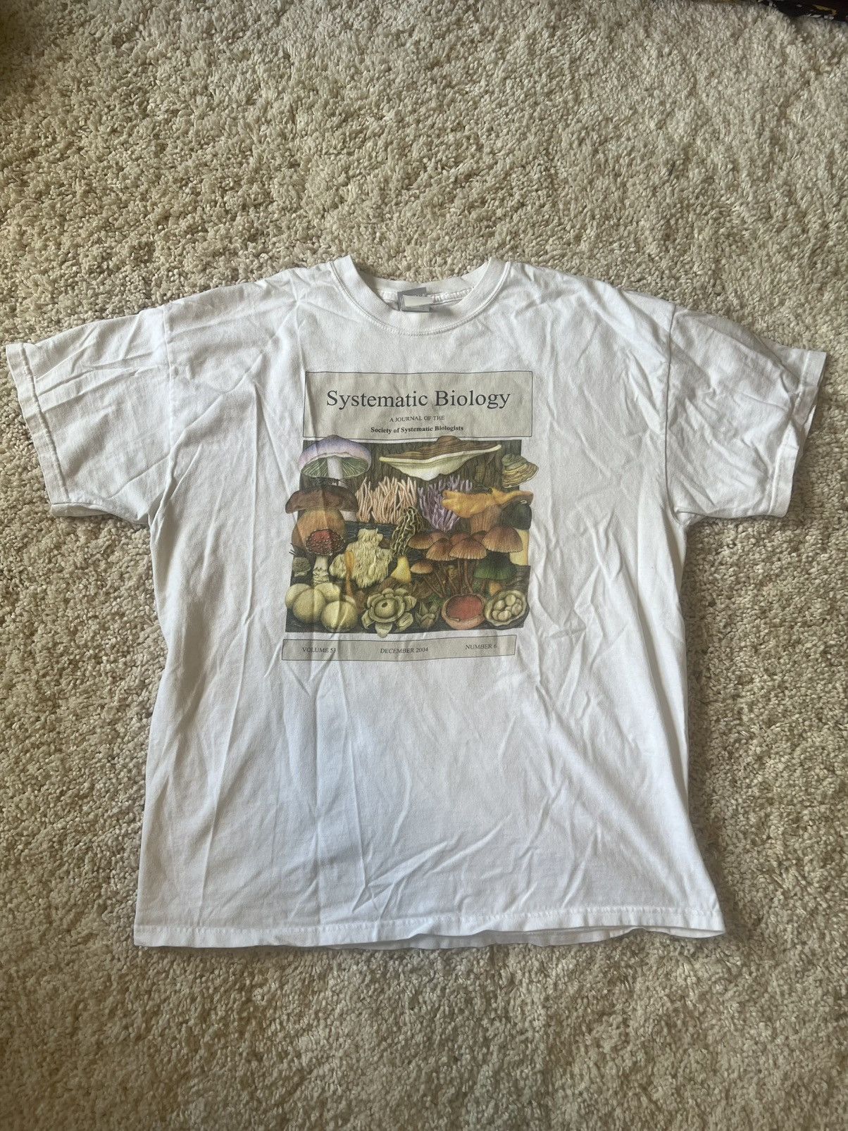 Vintage 90s Systematic Biology Mushroom T Shirt