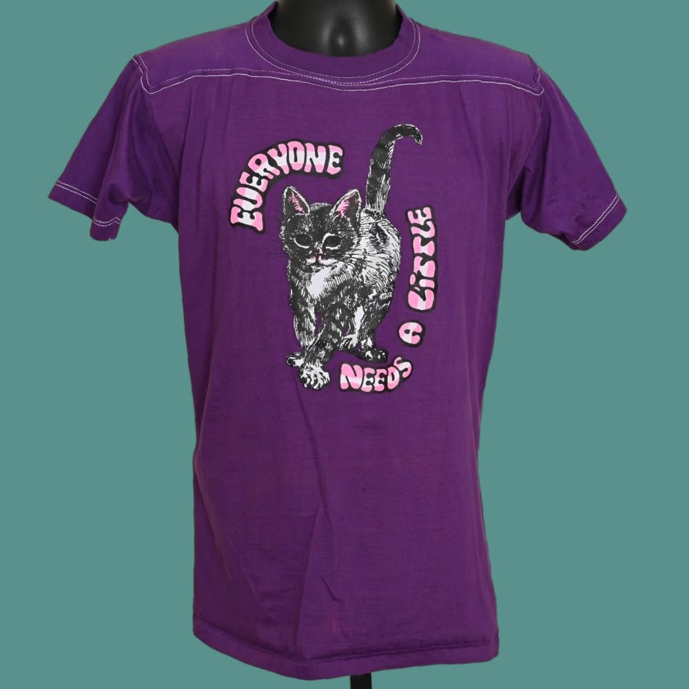Athletic Vintage Russell Athletic T Shirt 70s Football Unisex Adults Size L Purple Graphic P