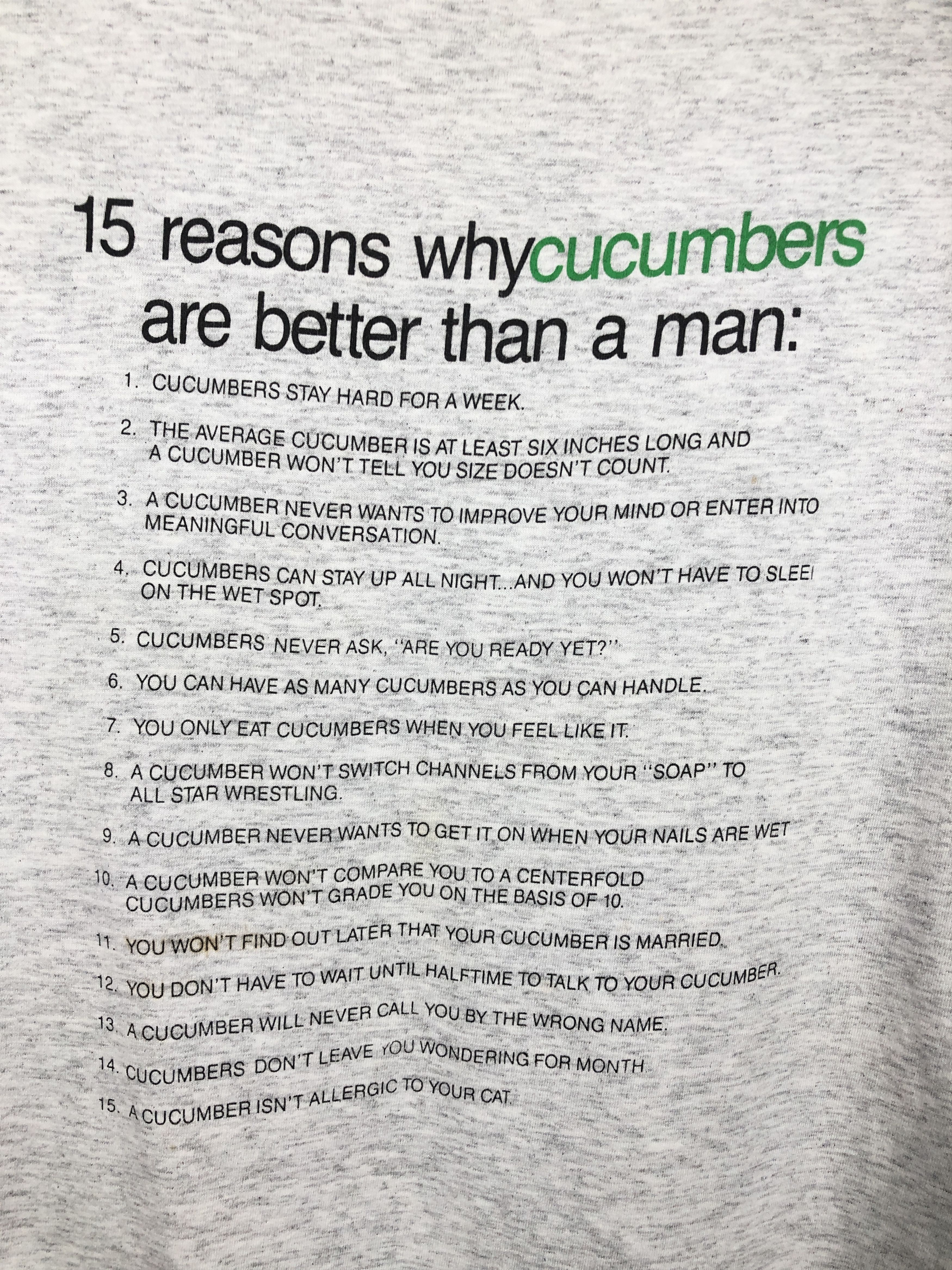 Vintage Cucumbers Are Better Than A Man Humor Funny T Shirt Hoodie, Sweatshirt | FlexRushtees.com