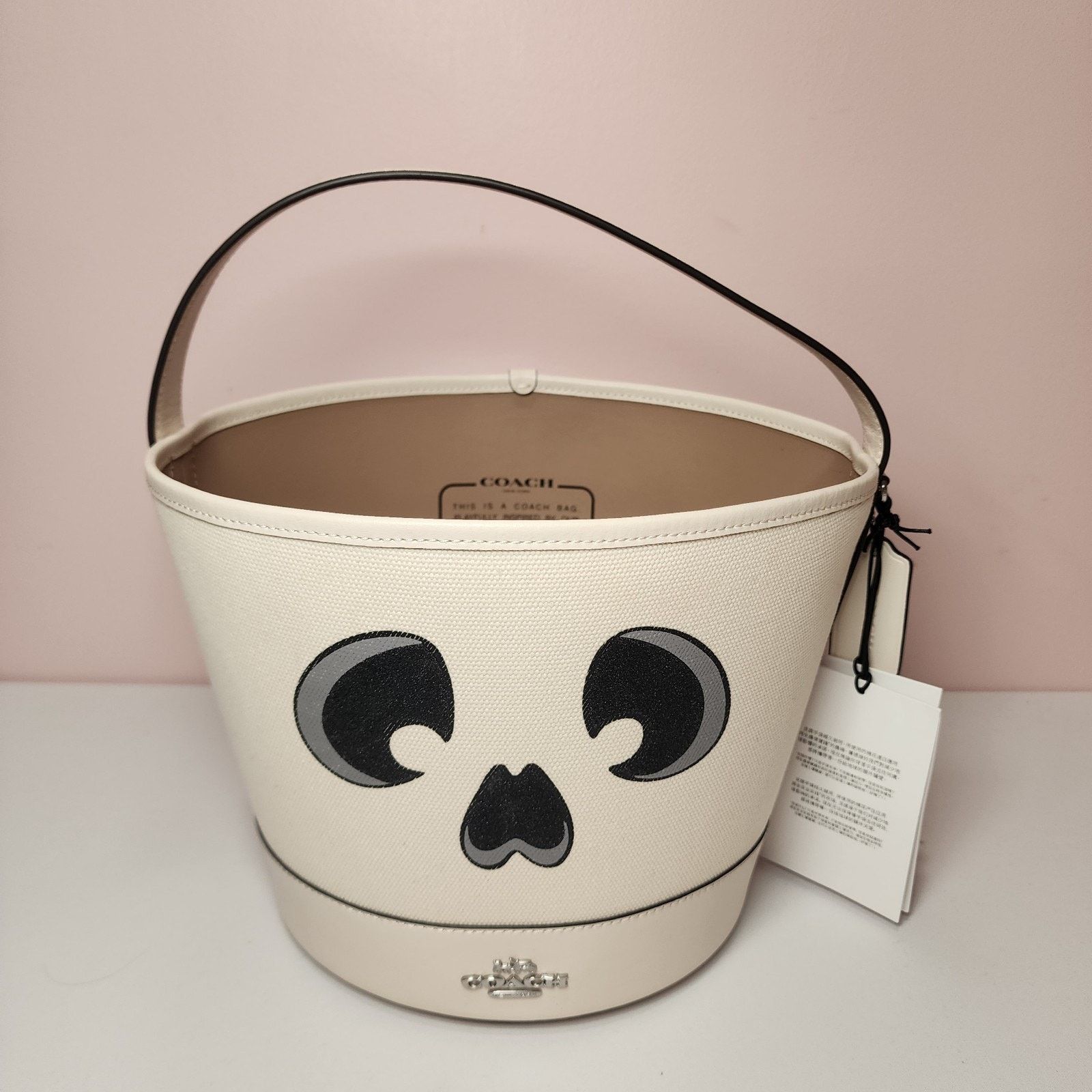 Coach Cw535 Halloween Trick Or Treat Bucket Skeleton Ghost