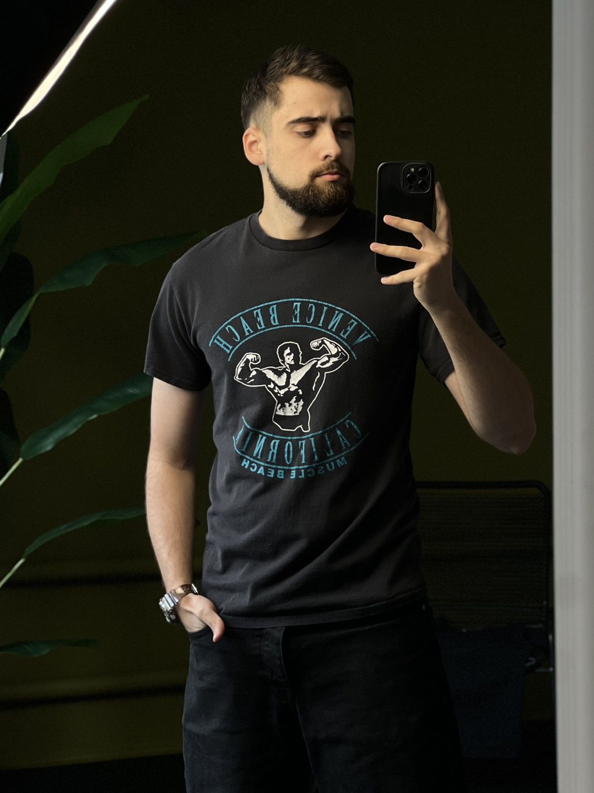 Vintage Venice Beach California Muscle Beach Tee Y2k M Rare Vintage