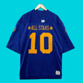 Vintage Champion Football Jersey Mens Large Blue Walsh 10 Made Usa 70s Jersey T Shirt Short