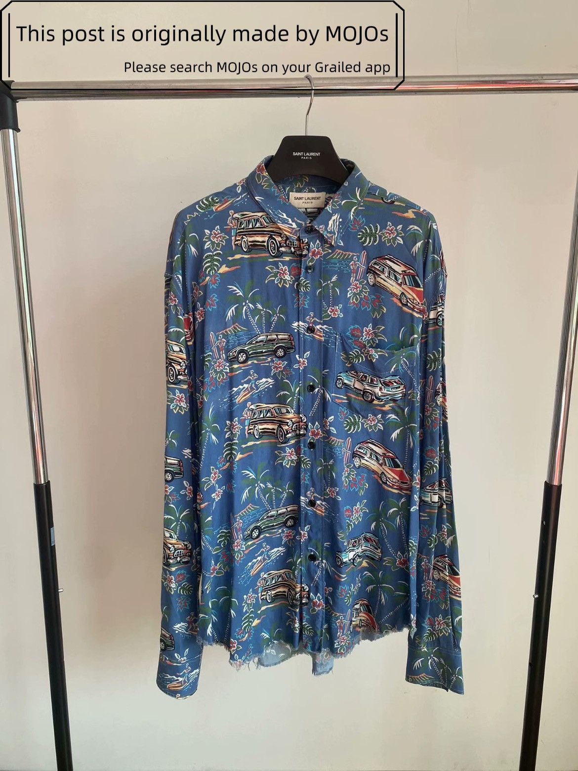 Saint Laurent Paris Sz 41 Saint Laurent Paris 17ss Beach Print Shirt