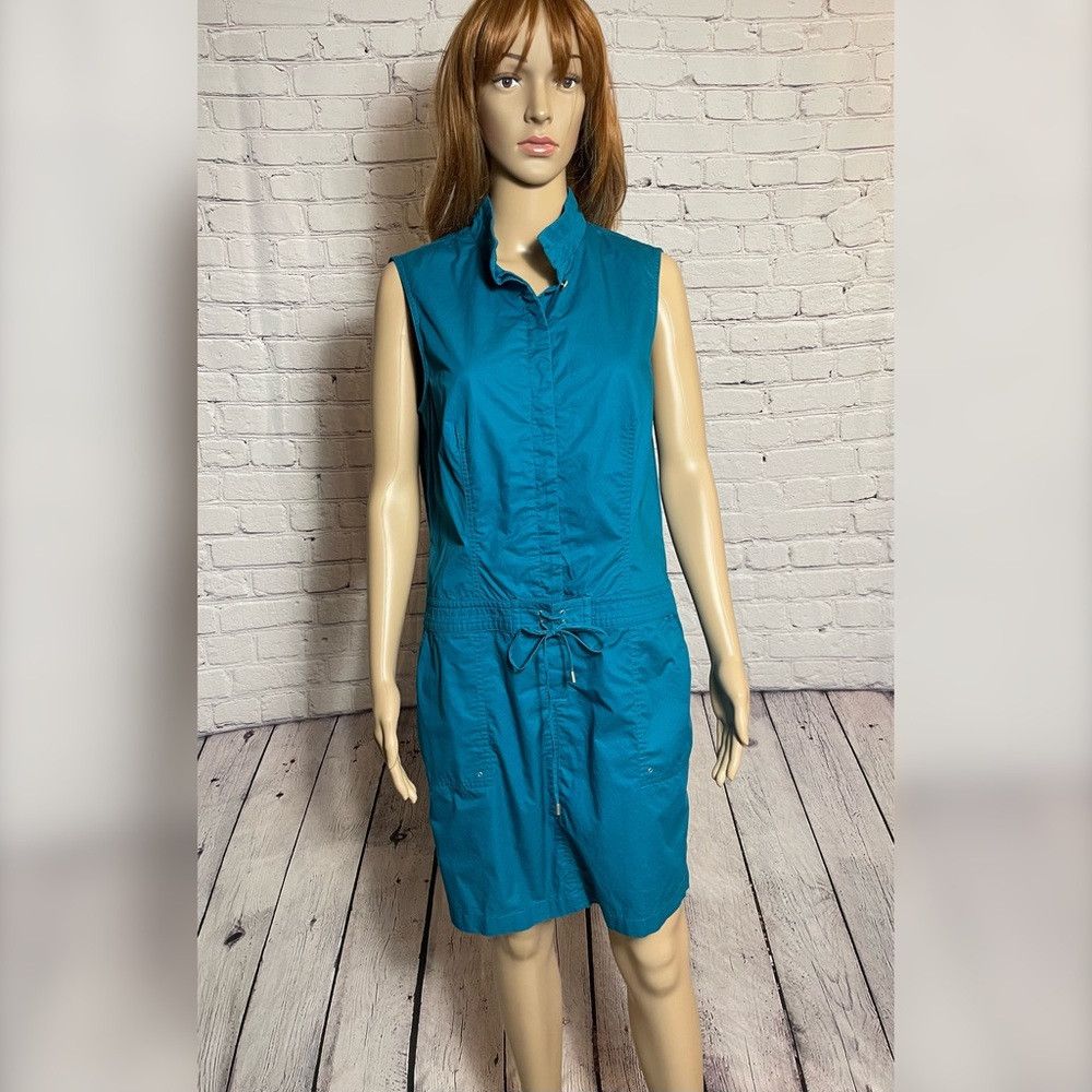 Klein Calvin Klein Cotton Drawstring Sleeveless Turquoise Mini Dr T-Shirts, Hoodie, Sweatshirt | FlexRushtees.com