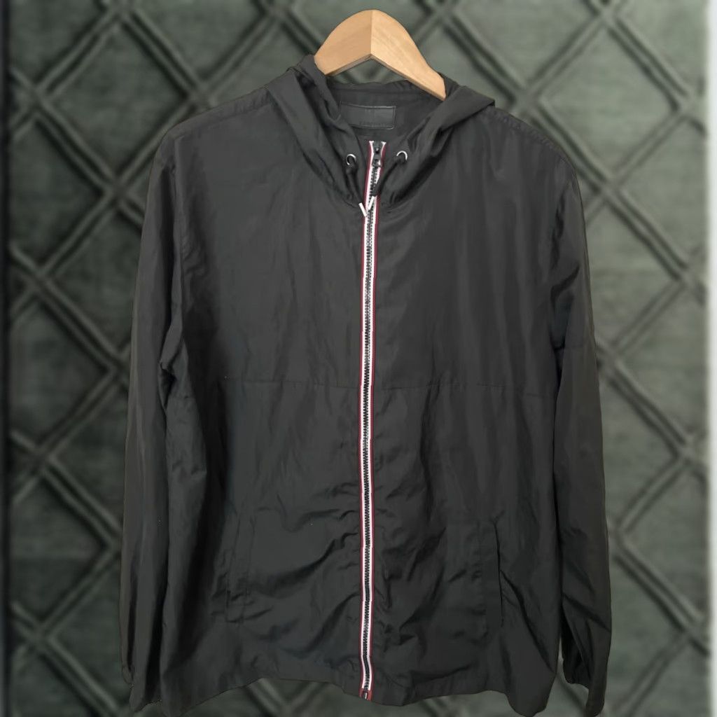 Vintage Craft Flow Lightweight Windbreaker Black Size L Full Zip Hoodie