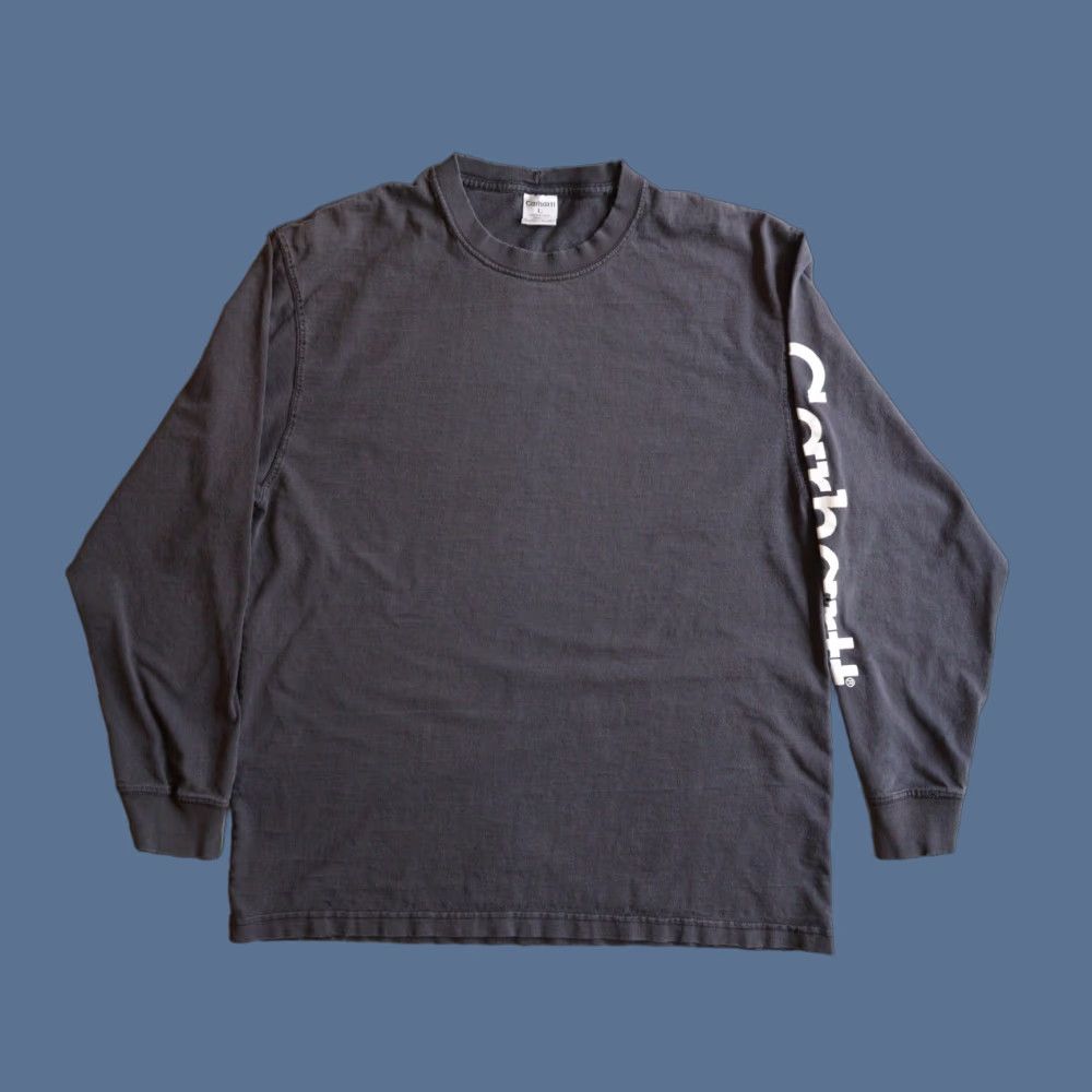 Carhartt T Shirt Mens Large L Logo Distressed Faded Black Worn Graphic Print Shirt Mens Lar Hoodie, Sweatshirt
