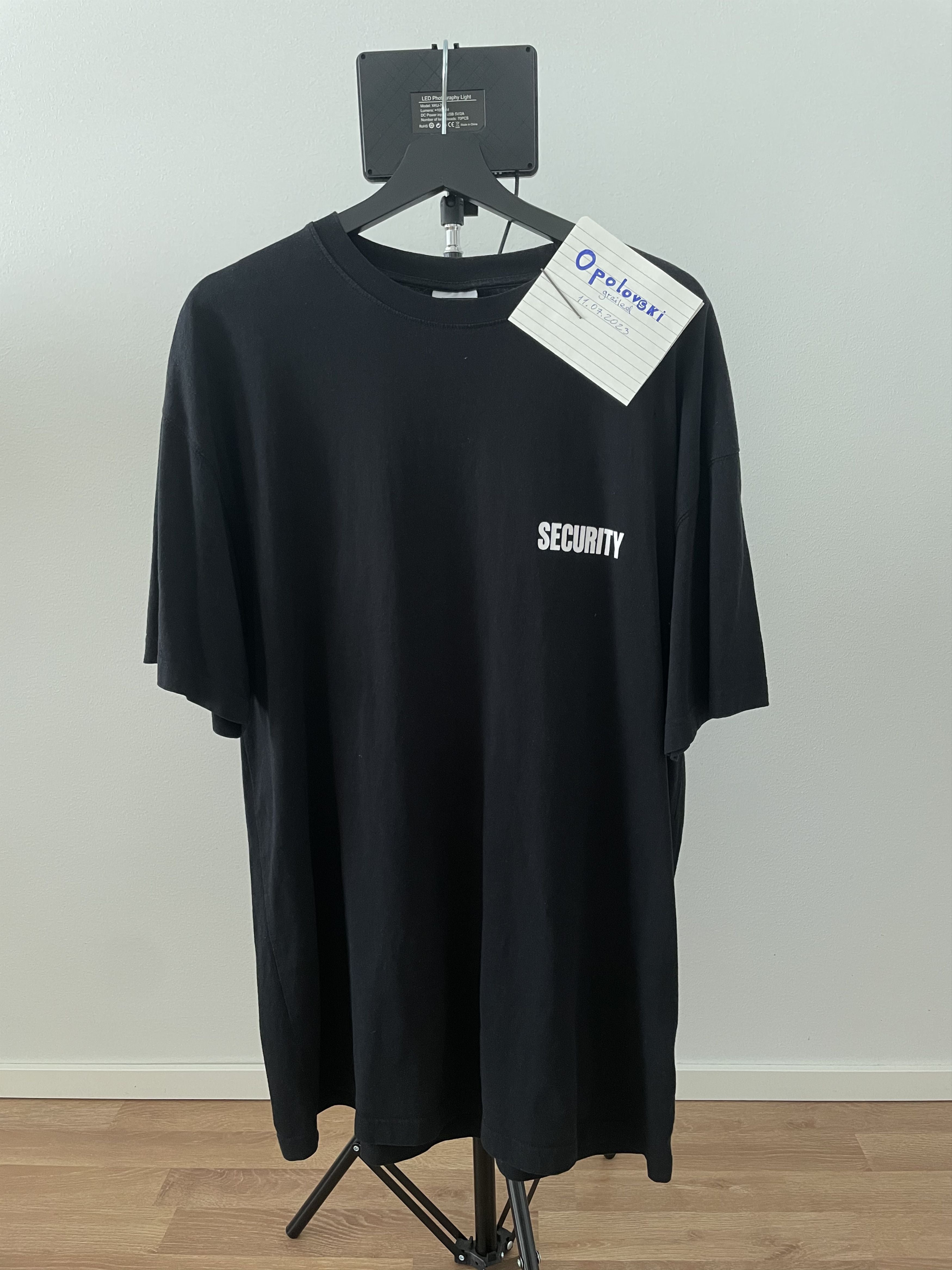 Vetements Security T Shirt Oversized Hoodie, Sweatshirt | FlexRushtees.com