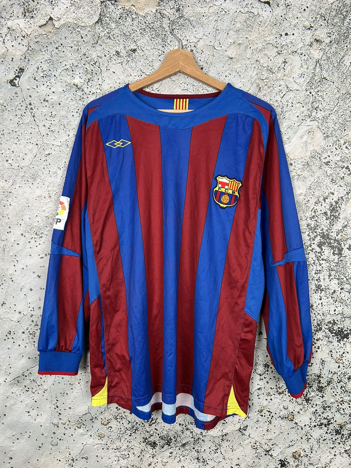 Vintage Fc Barcelona Longsleeve Soccer Jersey