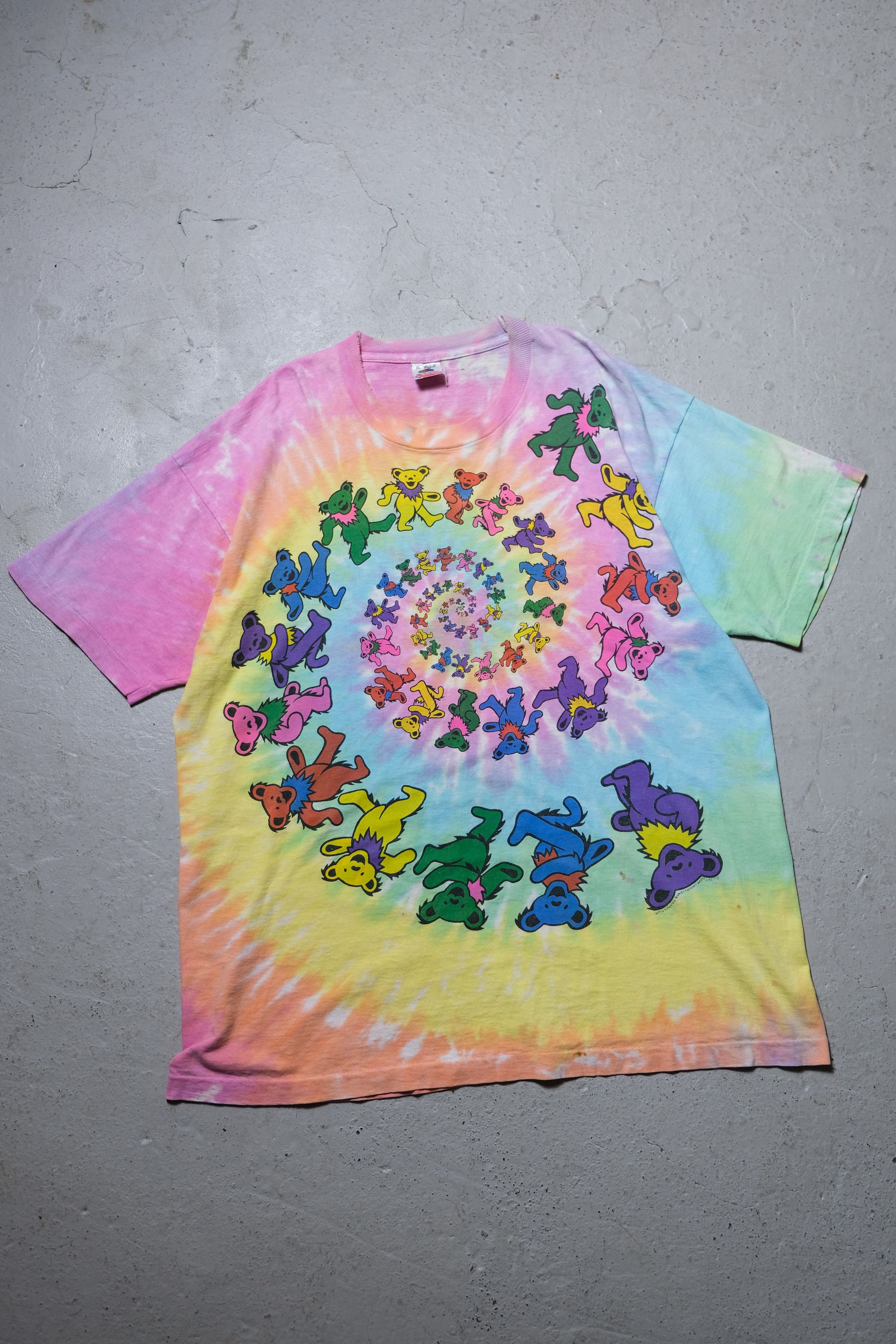 Grateful Dead Greatful Dead 1989 Vintage Dancing Bear Tie Dye Tee Hoodie, Sweatshirt | AU16VibeMintTees.com
