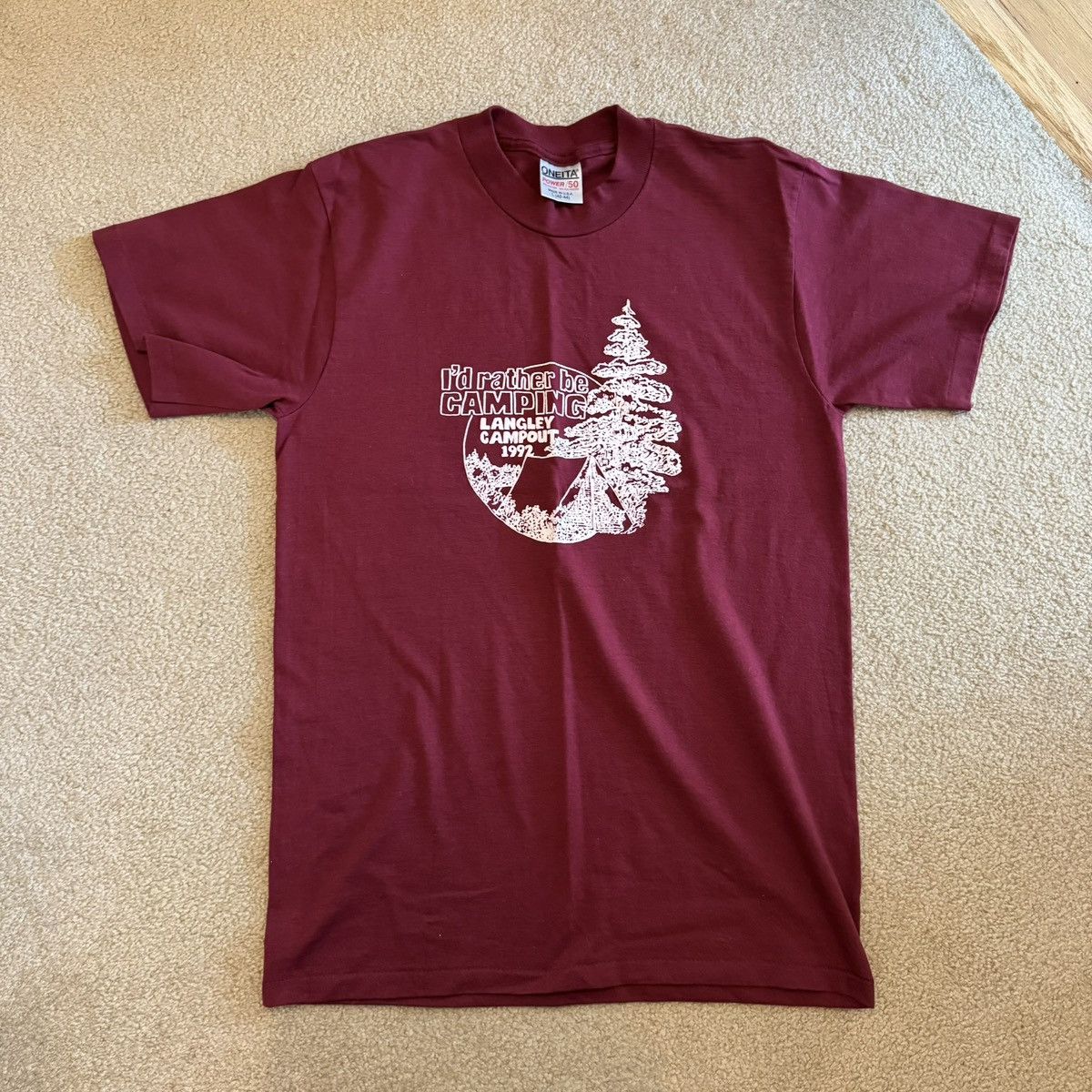 Vintage 1990s Camping Langley Campout T Shirt
