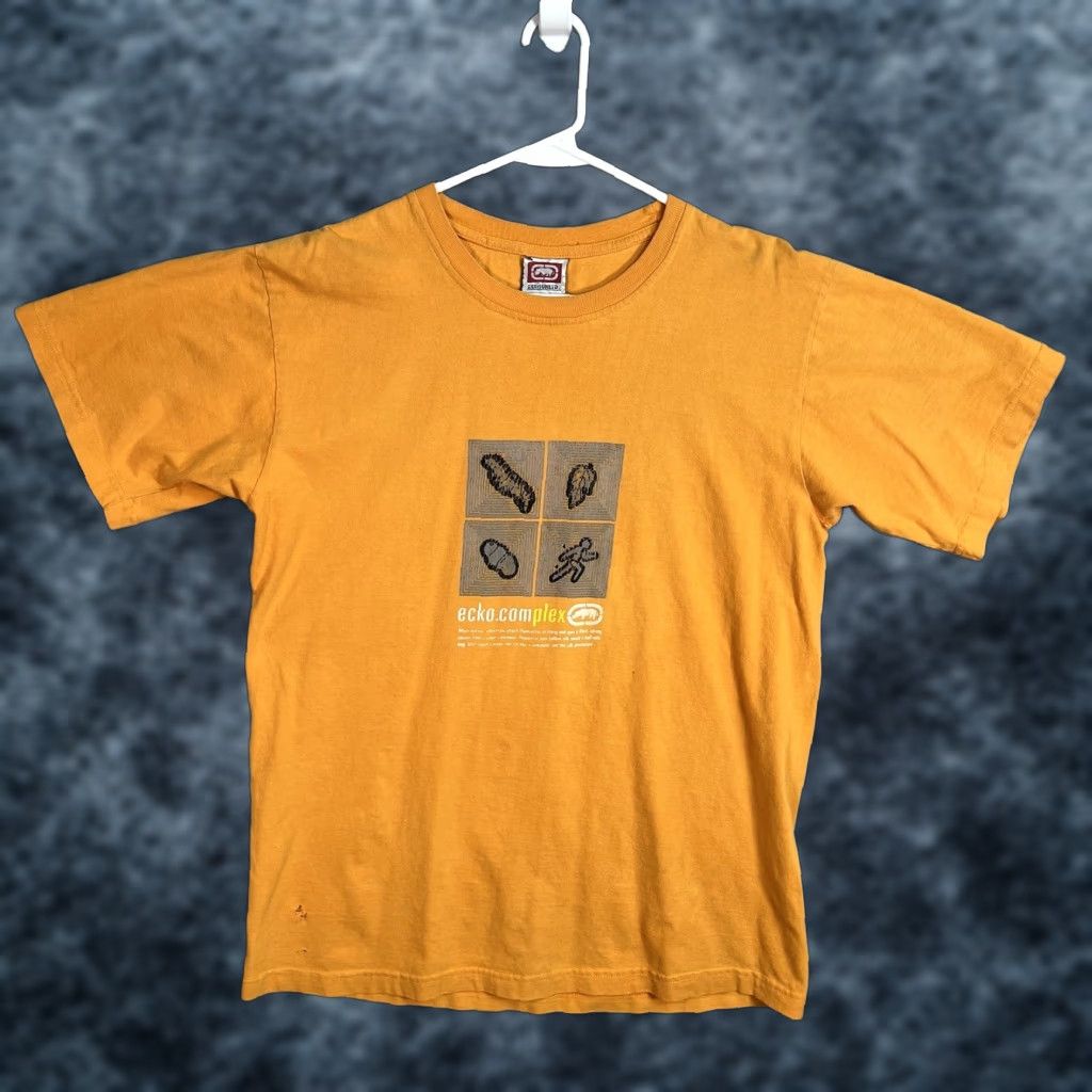 Vintage Ecko Shirt Adult Large Yellow Mens 2000s T Shirt Graphic Tee