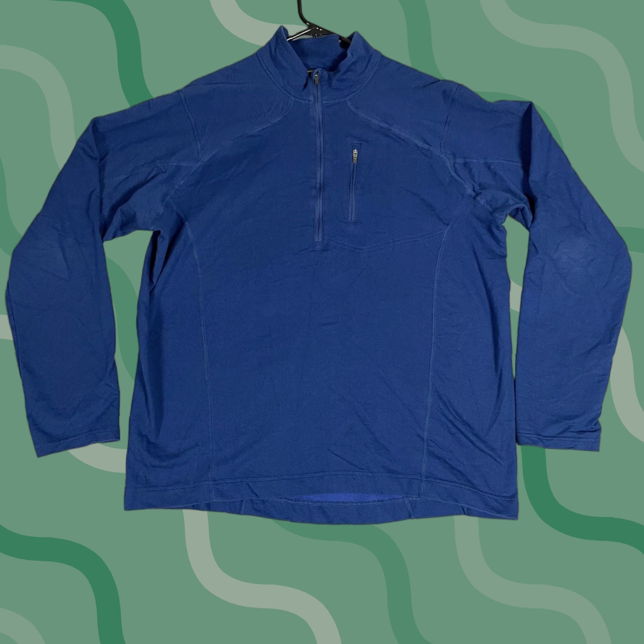 Hardwear Mountain Hardwear Pullover Xl Blue Quarter Zip Long Sleeve Hiking Outdoor Top Mens